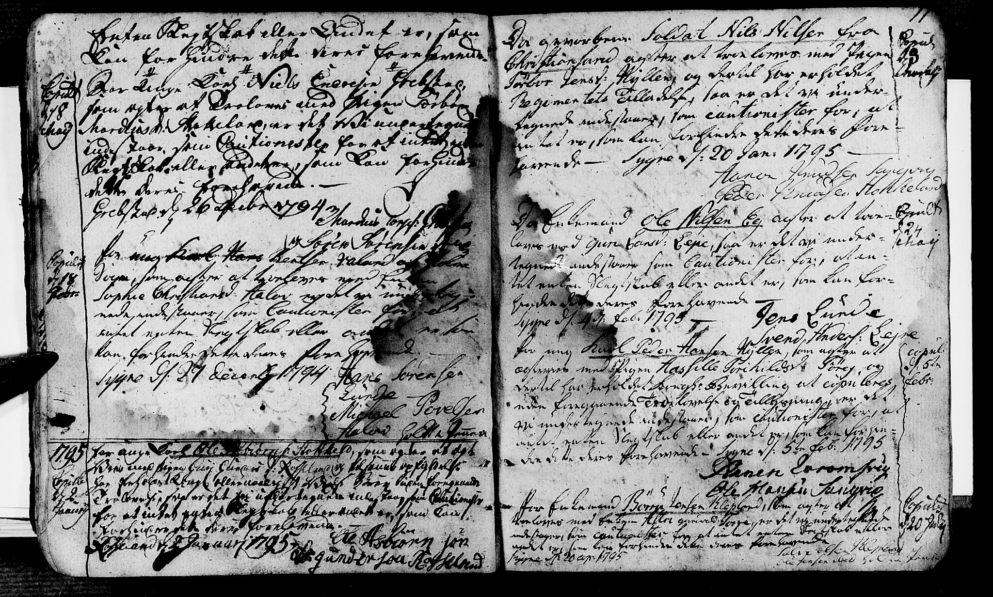 Søgne sokneprestkontor, SAK/1111-0037/F/Fa/Fab/L0007: Parish register (official) no. A 7, 1791-1851, p. 11