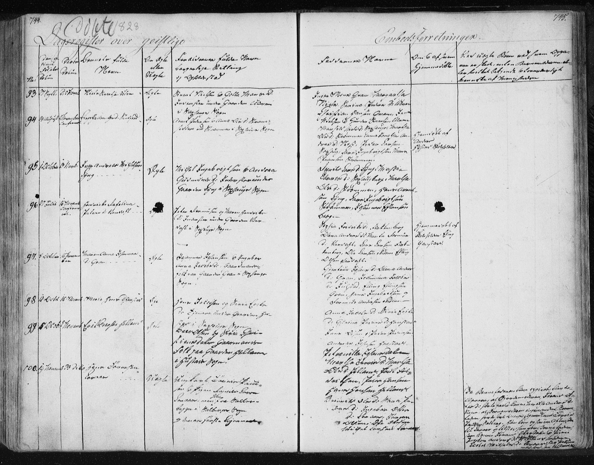 Ministerialprotokoller, klokkerbøker og fødselsregistre - Nord-Trøndelag, AV/SAT-A-1458/730/L0276: Parish register (official) no. 730A05, 1822-1830, p. 744-745