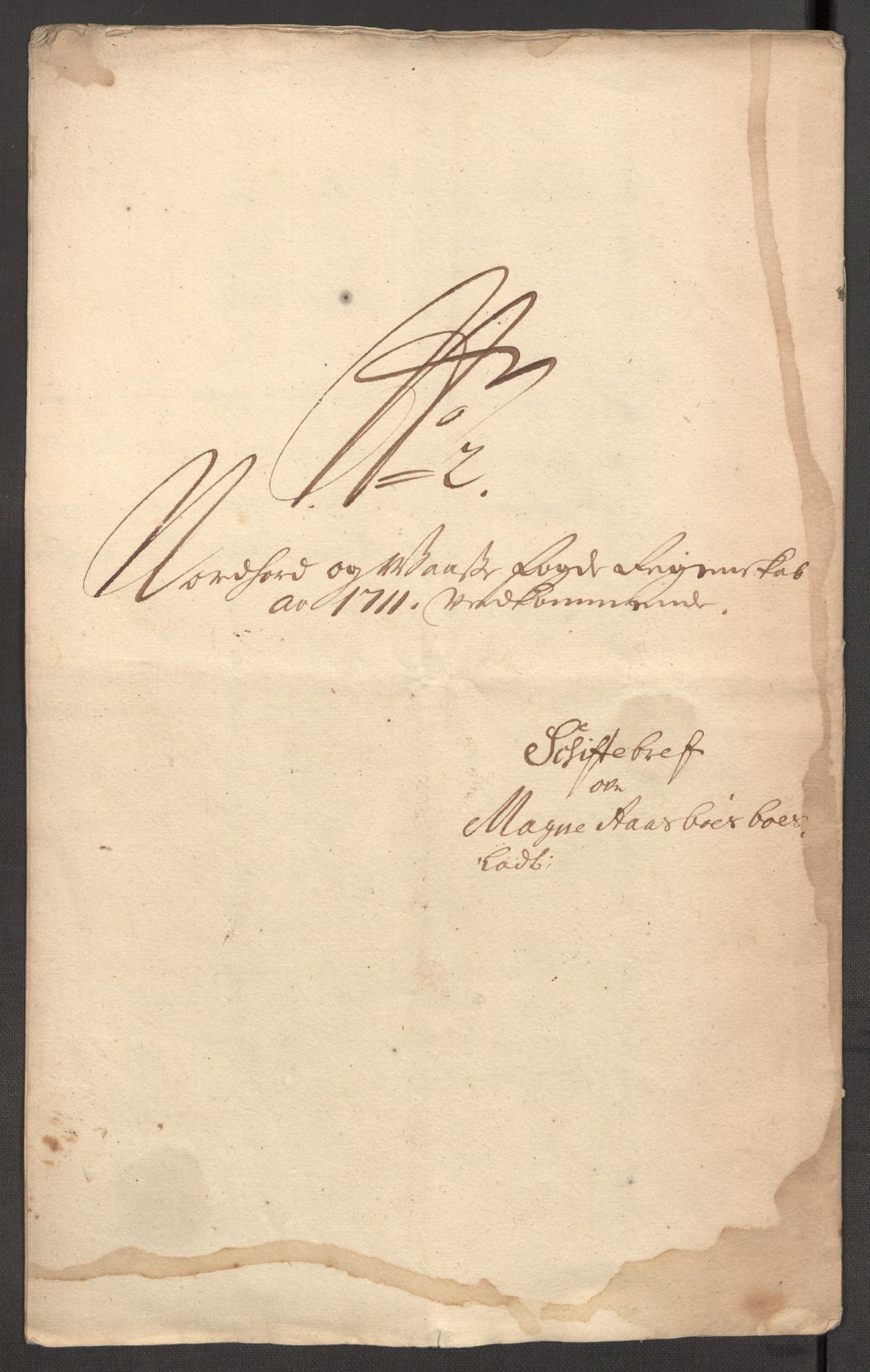 Rentekammeret inntil 1814, Reviderte regnskaper, Fogderegnskap, AV/RA-EA-4092/R51/L3192: Fogderegnskap Nordhordland og Voss, 1711, p. 42