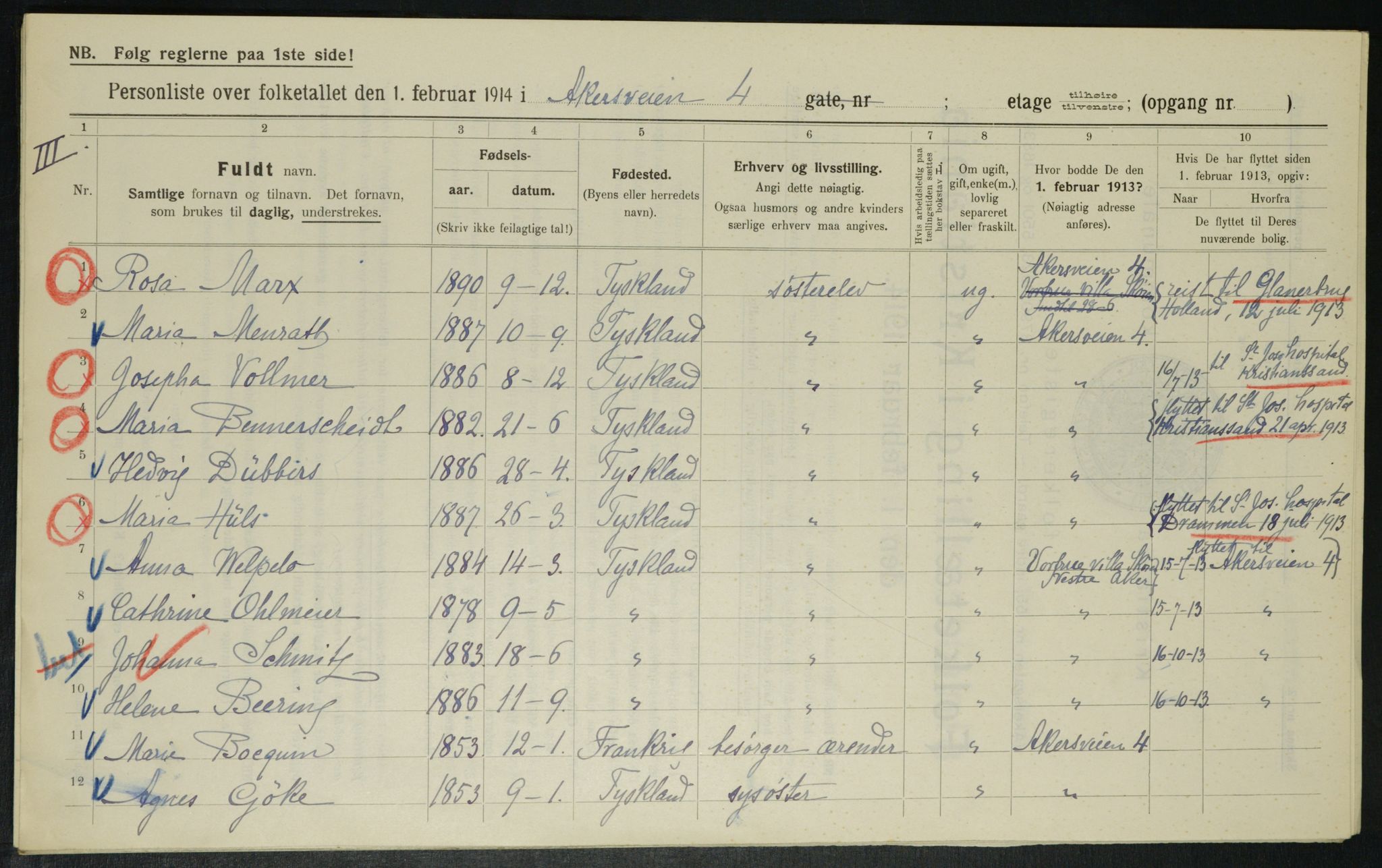 OBA, Municipal Census 1914 for Kristiania, 1914, p. 803