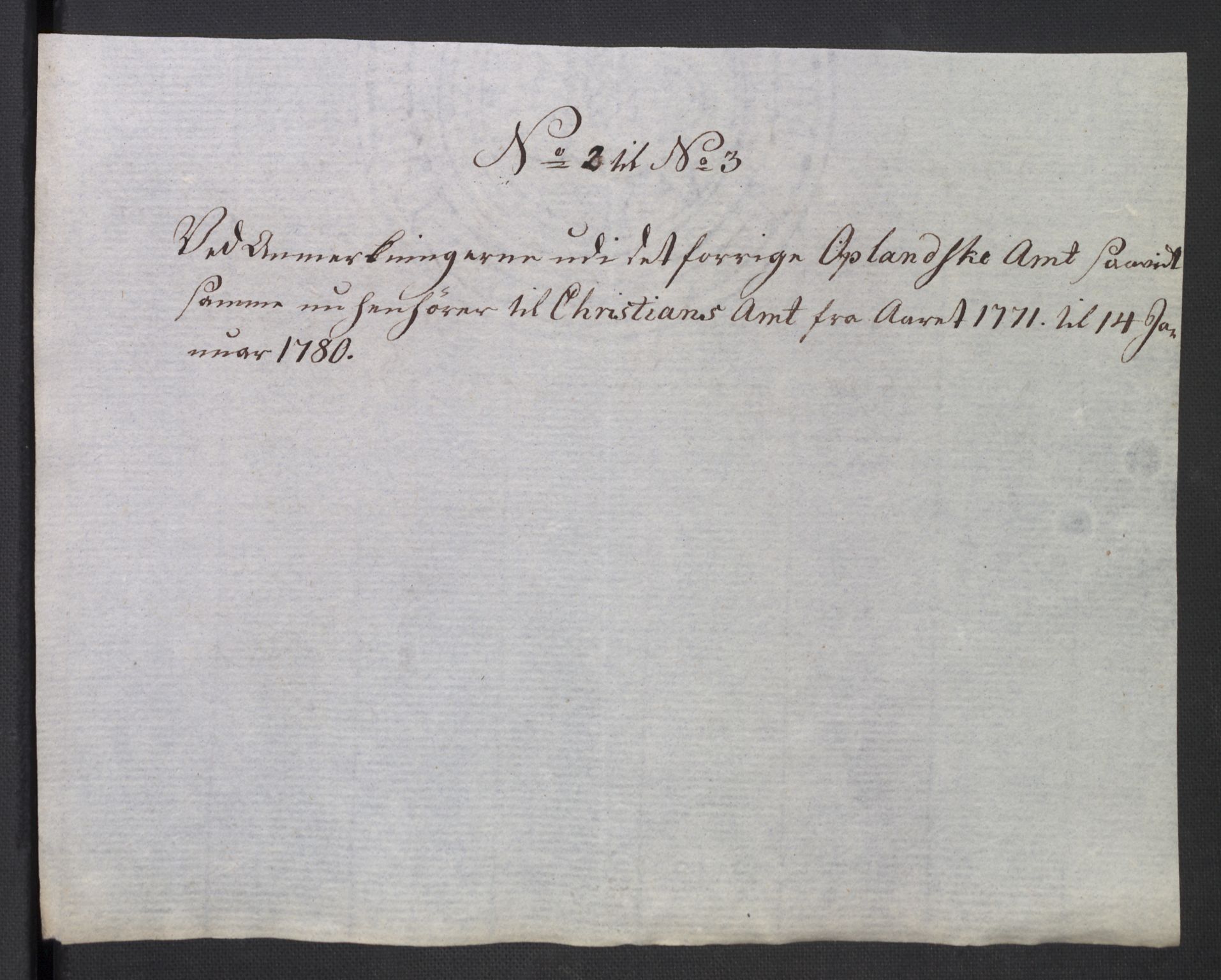 Rentekammeret inntil 1814, Reviderte regnskaper, Mindre regnskaper, AV/RA-EA-4068/Rb/L0014: Opplands amt, 1771-1779, p. 937