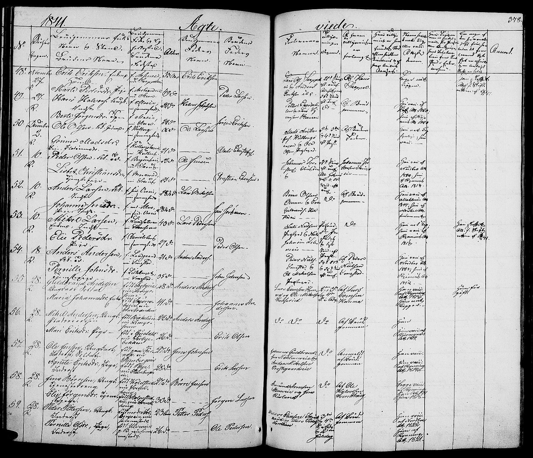 Ringsaker prestekontor, AV/SAH-PREST-014/L/La/L0005: Parish register (copy) no. 5, 1839-1850, p. 378