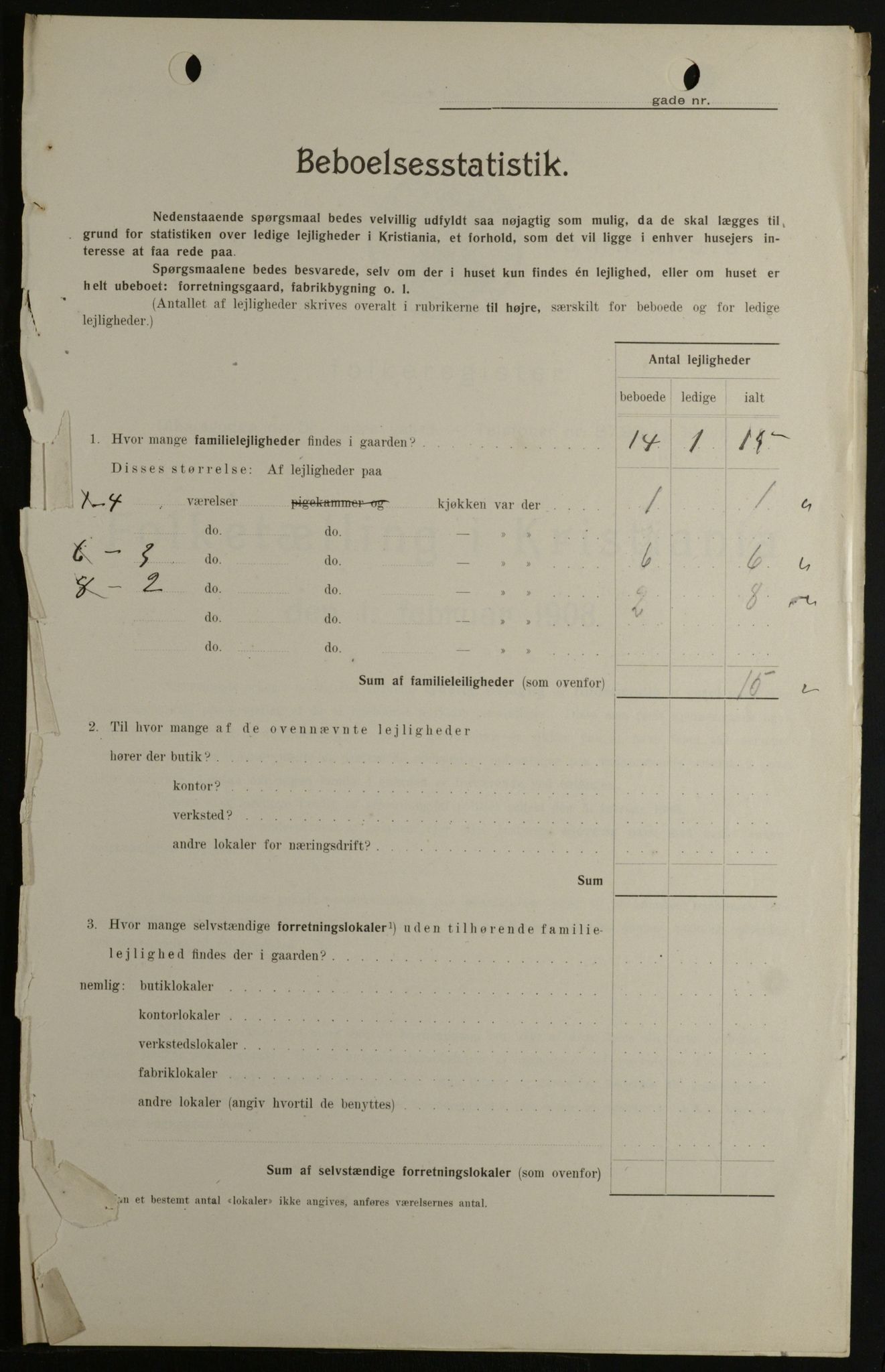 OBA, Municipal Census 1908 for Kristiania, 1908, p. 61189