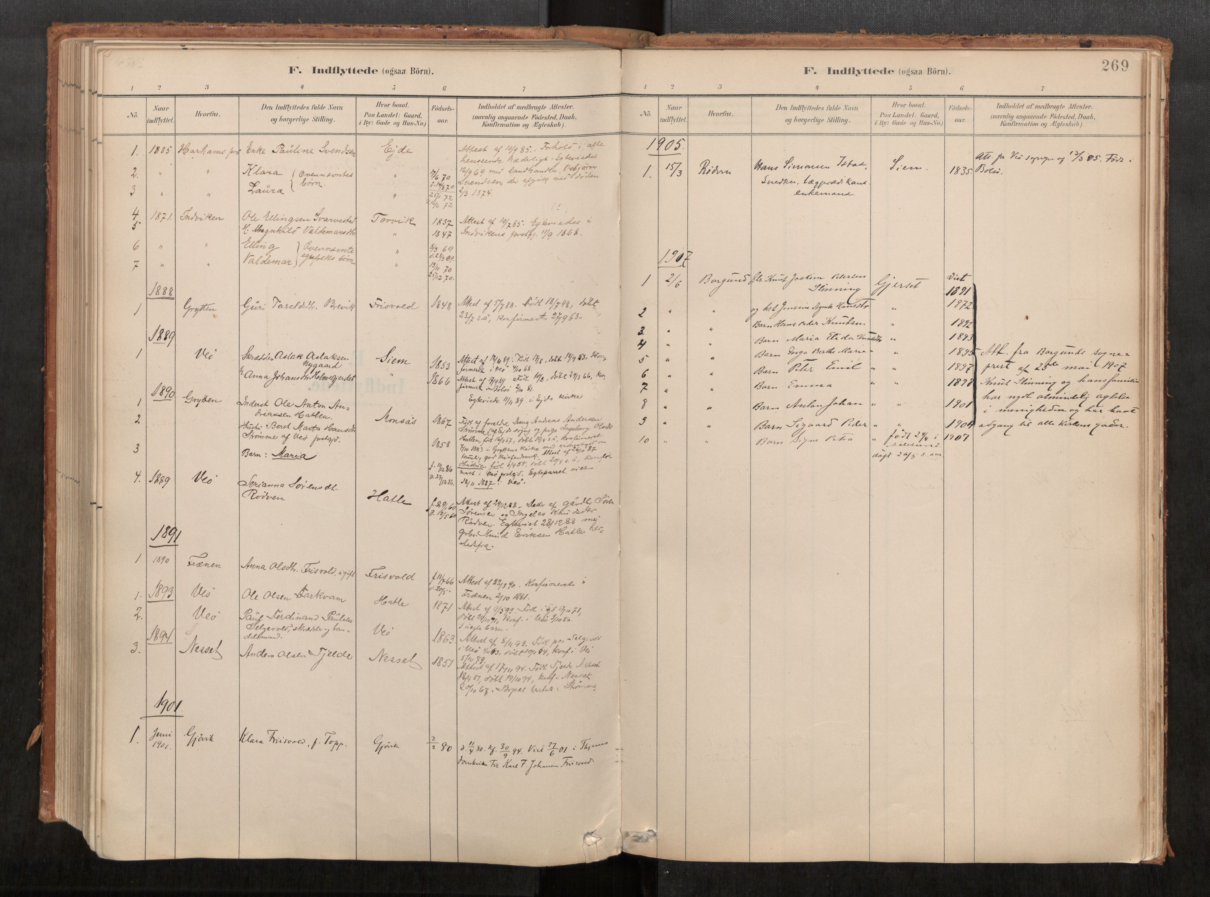 Ministerialprotokoller, klokkerbøker og fødselsregistre - Møre og Romsdal, AV/SAT-A-1454/542/L0553: Parish register (official) no. 542A03, 1885-1925, p. 269