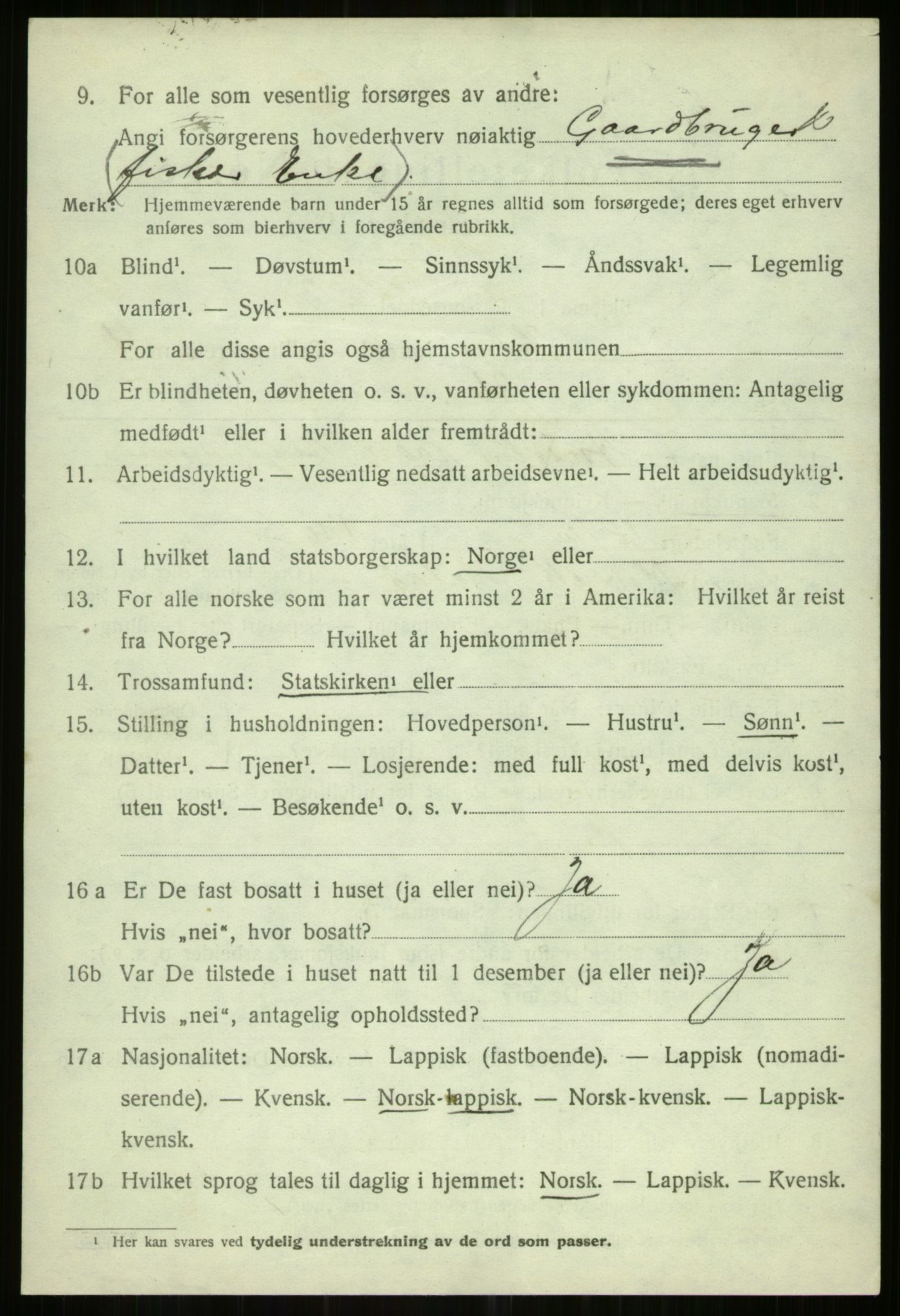 SATØ, 1920 census for Helgøy, 1920, p. 869