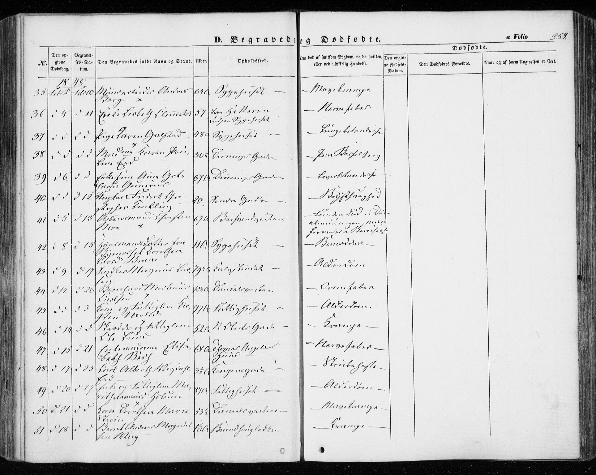 Ministerialprotokoller, klokkerbøker og fødselsregistre - Sør-Trøndelag, AV/SAT-A-1456/601/L0051: Parish register (official) no. 601A19, 1848-1857, p. 359