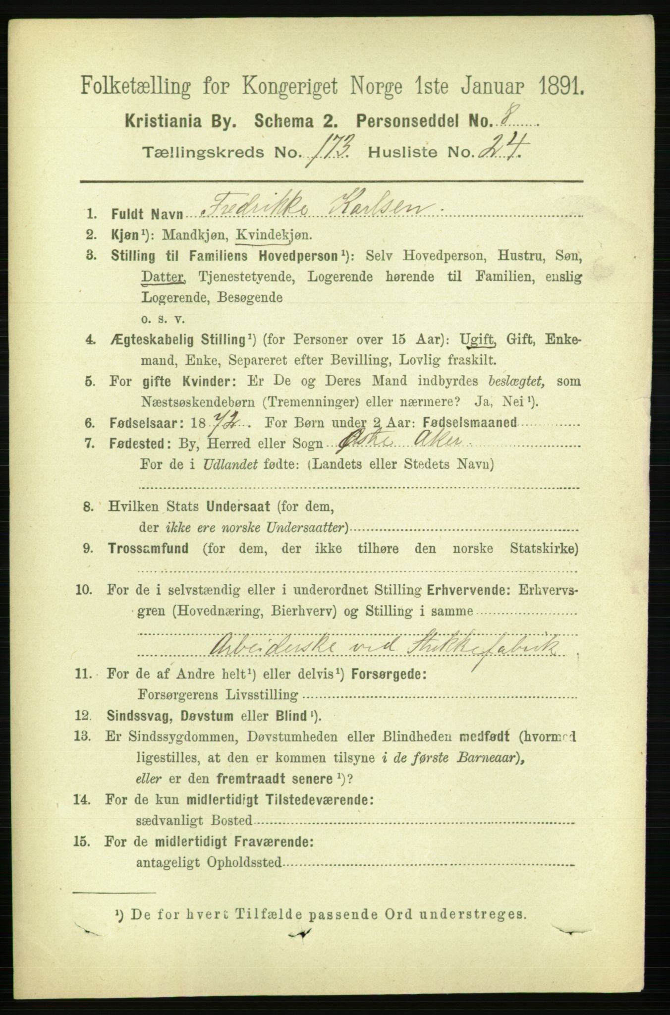 RA, 1891 census for 0301 Kristiania, 1891, p. 103834