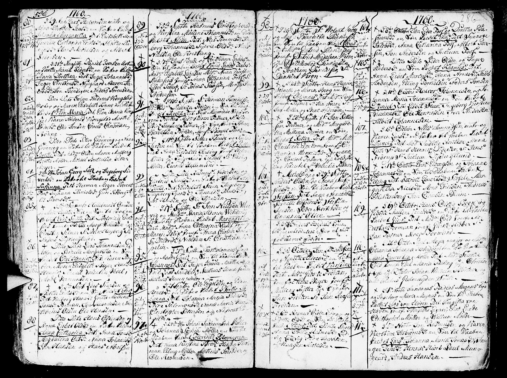 Nykirken Sokneprestembete, SAB/A-77101/H/Haa/L0003: Parish register (official) no. A 3, 1717-1764, p. 286