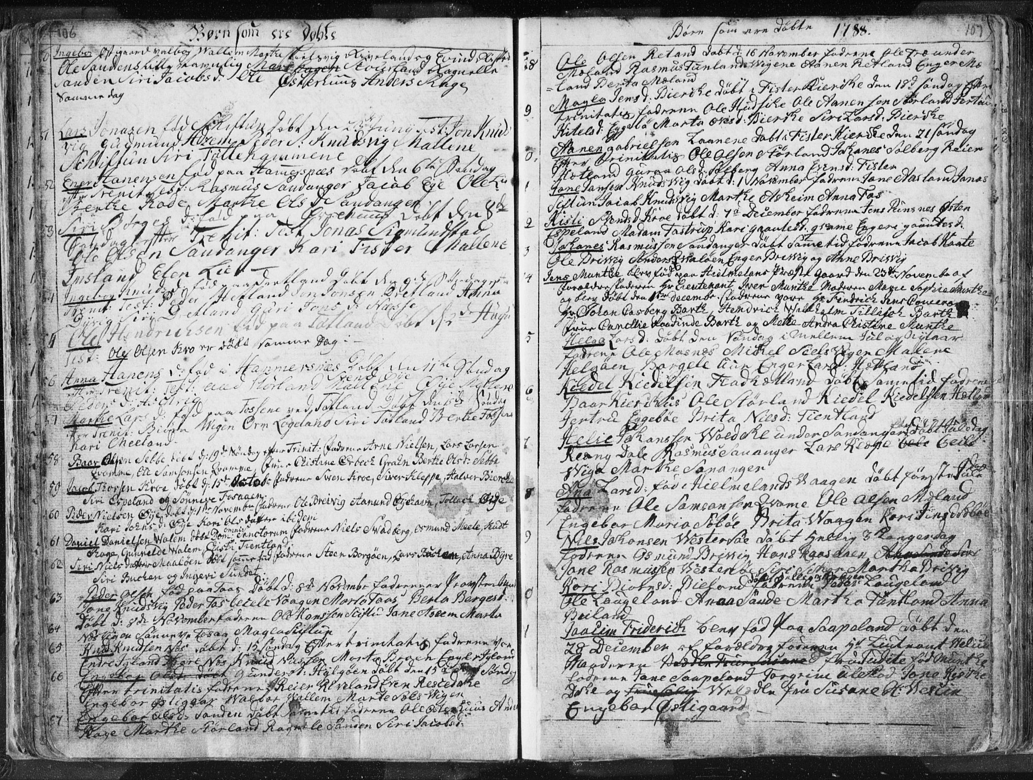 Hjelmeland sokneprestkontor, AV/SAST-A-101843/01/IV/L0001: Parish register (official) no. A 1, 1760-1799, p. 106-107