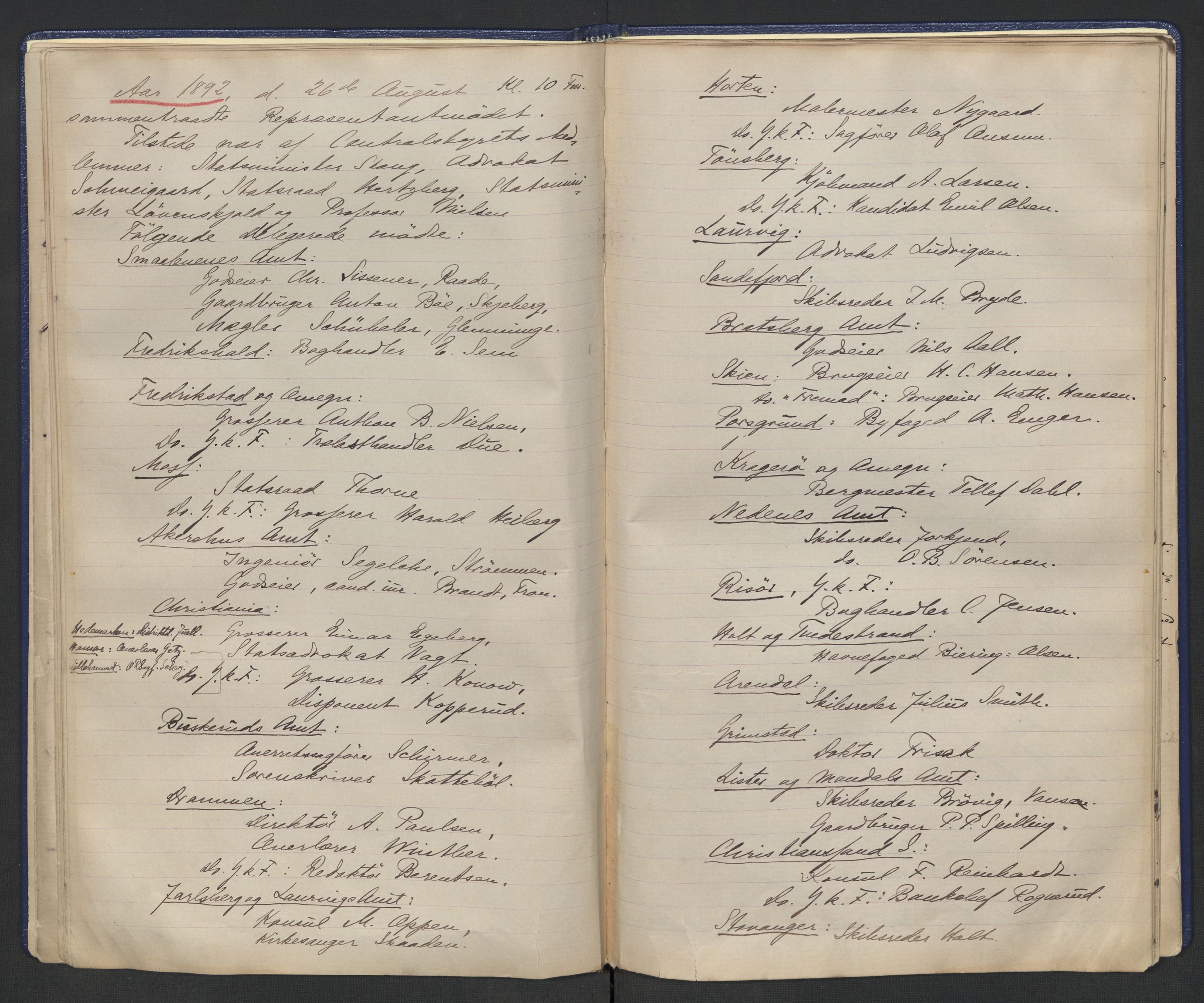 Høyres Hovedorganisasjon, AV/RA-PA-0583/1/A/Aa/L0001: De konservative foreningers centralstyre. Referatprotokoll, 1884-1897, p. 23