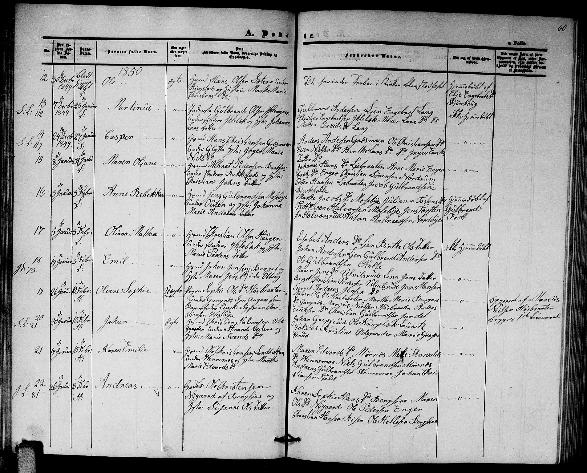 Høland prestekontor Kirkebøker, SAO/A-10346a/G/Ga/L0003: Parish register (copy) no. I 3, 1846-1853, p. 60