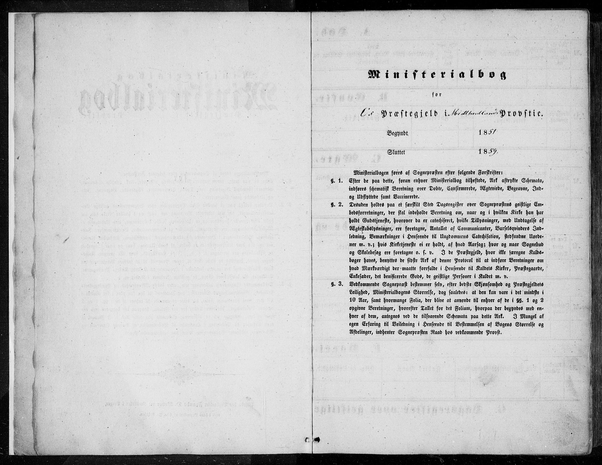 Os sokneprestembete, SAB/A-99929: Parish register (official) no. A 16, 1851-1859
