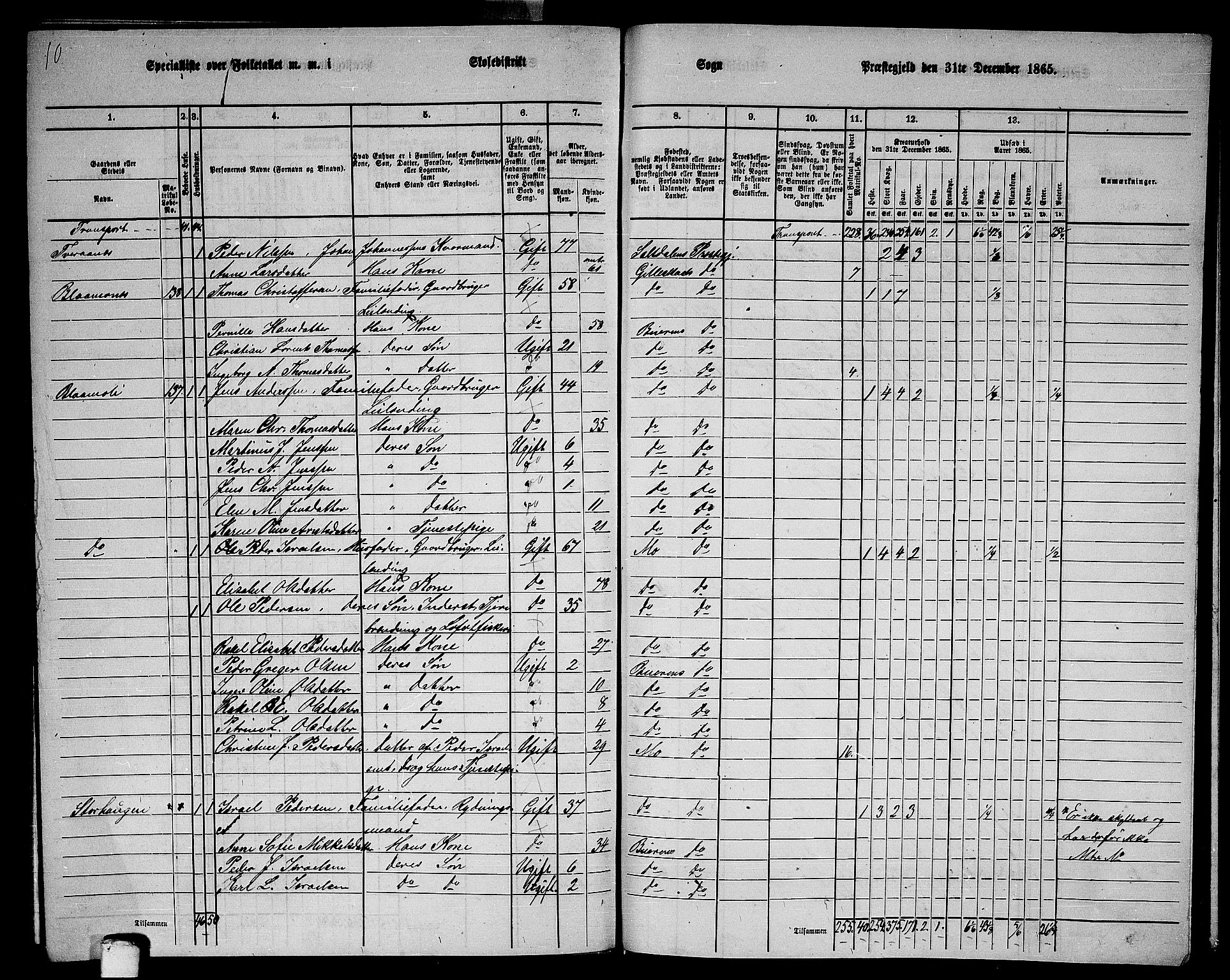 RA, 1865 census for Beiarn, 1865, p. 51