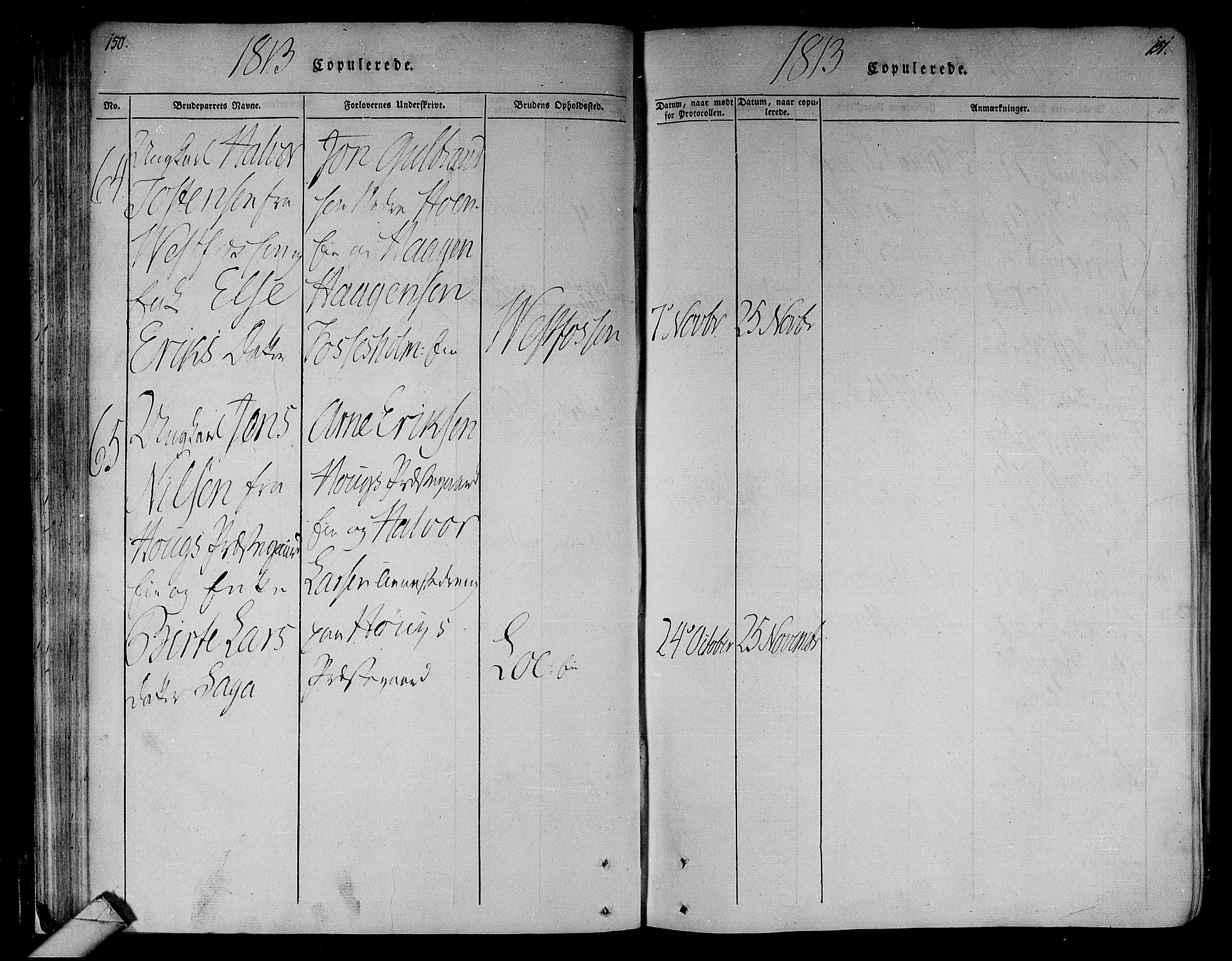 Eiker kirkebøker, AV/SAKO-A-4/F/Fa/L0010: Parish register (official) no. I 10, 1806-1815, p. 150-151