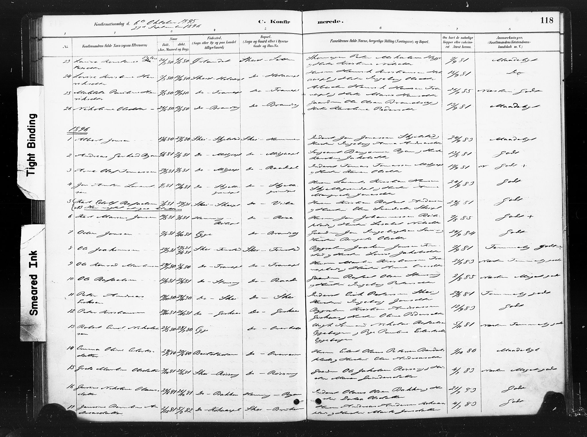 Ministerialprotokoller, klokkerbøker og fødselsregistre - Nord-Trøndelag, SAT/A-1458/736/L0361: Parish register (official) no. 736A01, 1884-1906, p. 118