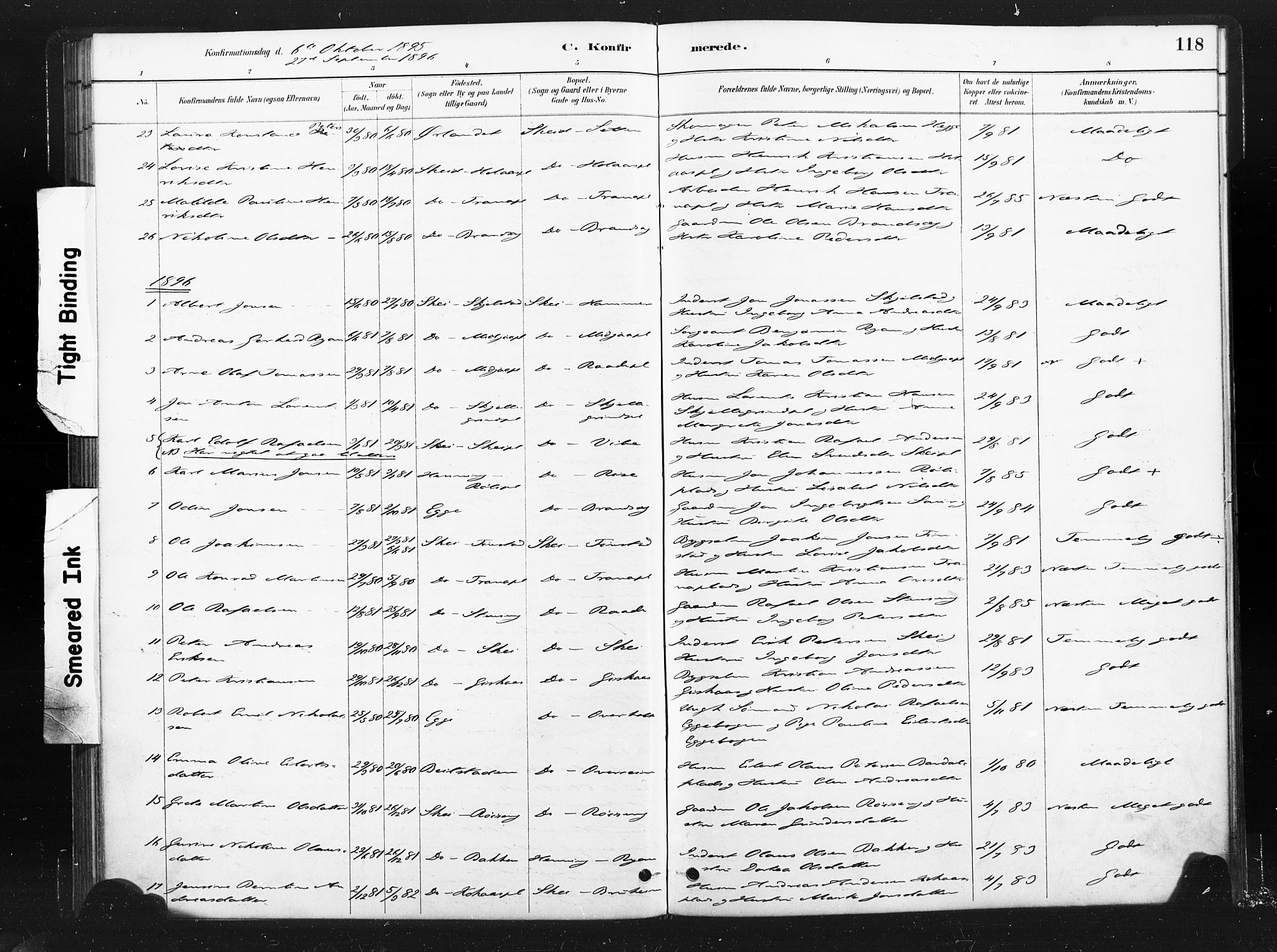 Ministerialprotokoller, klokkerbøker og fødselsregistre - Nord-Trøndelag, AV/SAT-A-1458/736/L0361: Parish register (official) no. 736A01, 1884-1906, p. 118