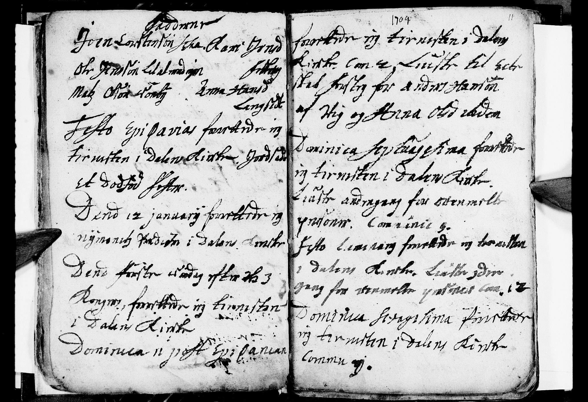 Ministerialprotokoller, klokkerbøker og fødselsregistre - Nordland, SAT/A-1459/847/L0661: Parish register (official) no. 847A01, 1708-1717, p. 11