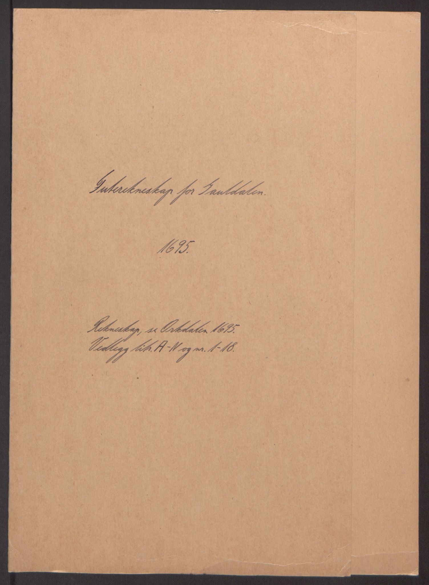 Rentekammeret inntil 1814, Reviderte regnskaper, Fogderegnskap, RA/EA-4092/R60/L3945: Fogderegnskap Orkdal og Gauldal, 1695, p. 246