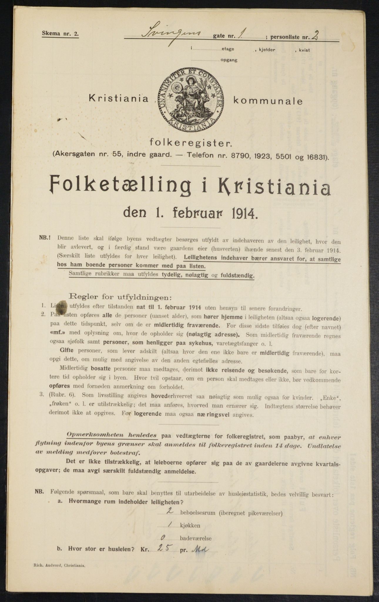 OBA, Municipal Census 1914 for Kristiania, 1914, p. 106785