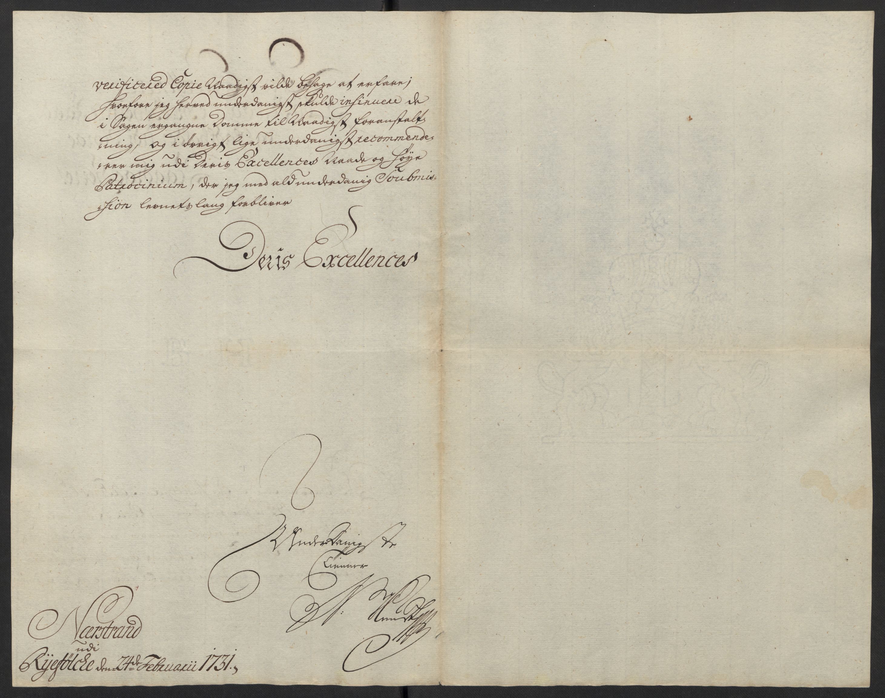 Stattholderembetet 1572-1771, AV/RA-EA-2870/Ef/L0106: Brev fra embetsmenn og andre, 1730-1732, p. 136