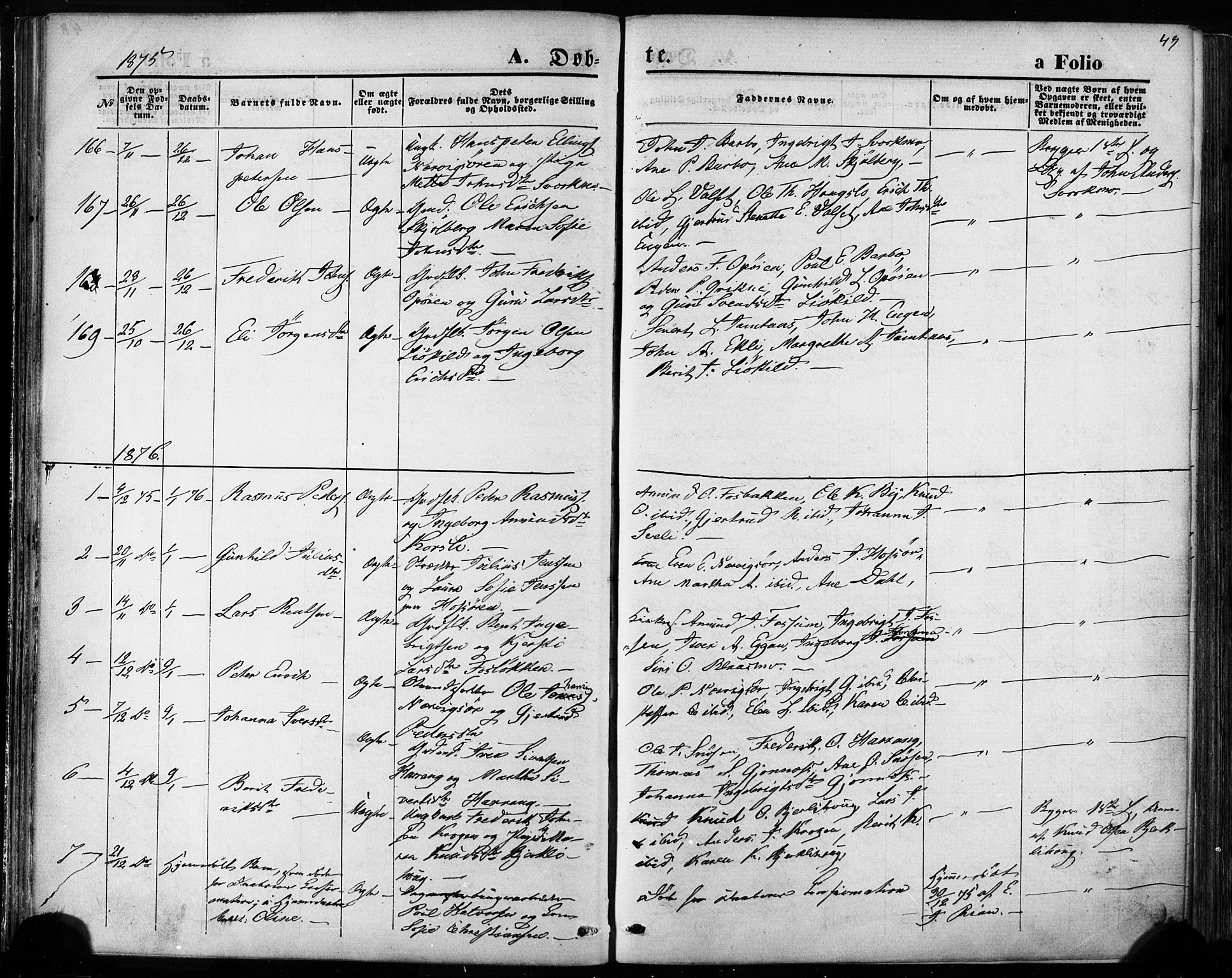 Ministerialprotokoller, klokkerbøker og fødselsregistre - Sør-Trøndelag, SAT/A-1456/668/L0807: Parish register (official) no. 668A07, 1870-1880, p. 49