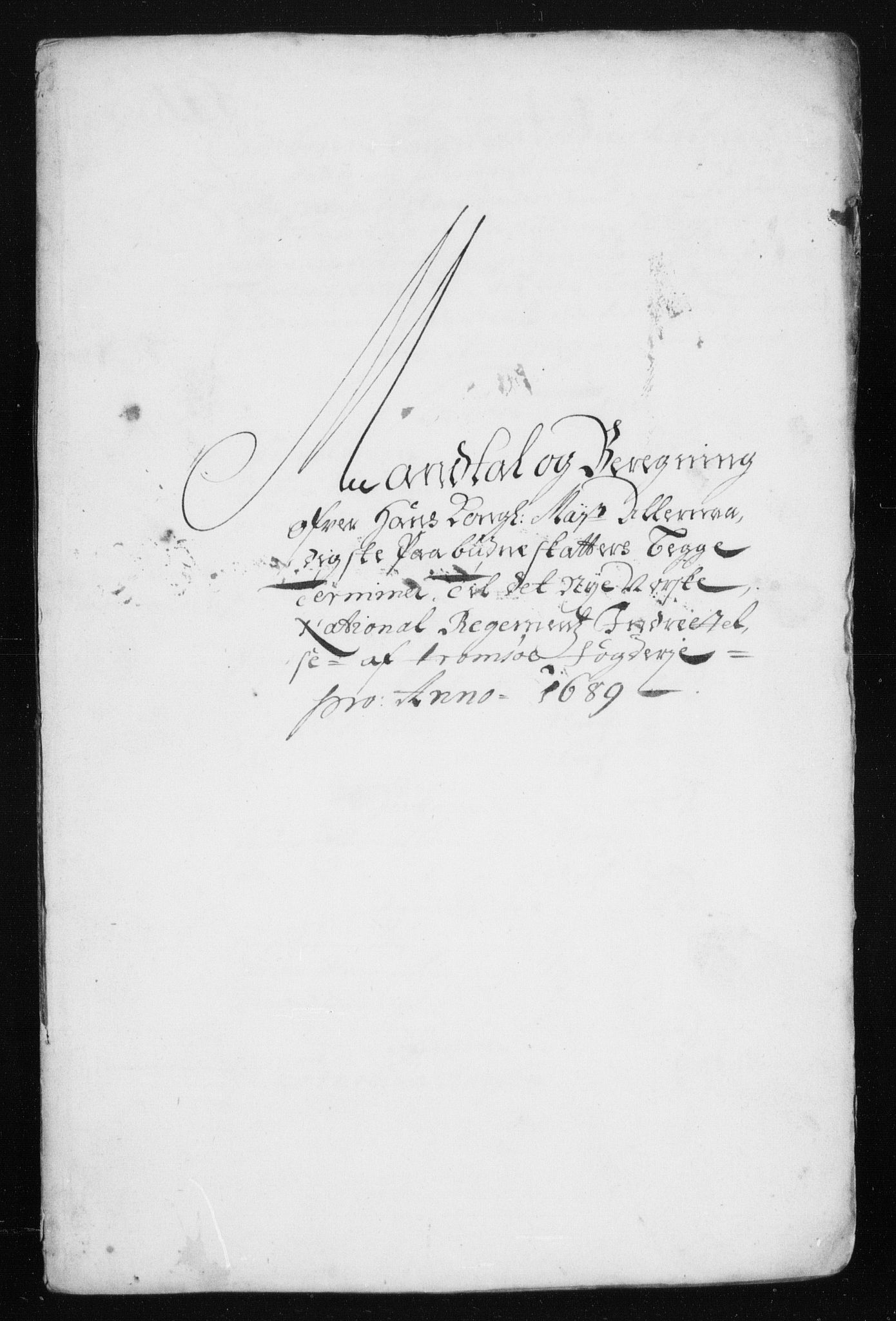 Rentekammeret inntil 1814, Reviderte regnskaper, Stiftamtstueregnskaper, Trondheim stiftamt og Nordland amt, AV/RA-EA-6044/R/Rh/L0014: Nordland amt, 1687-1689