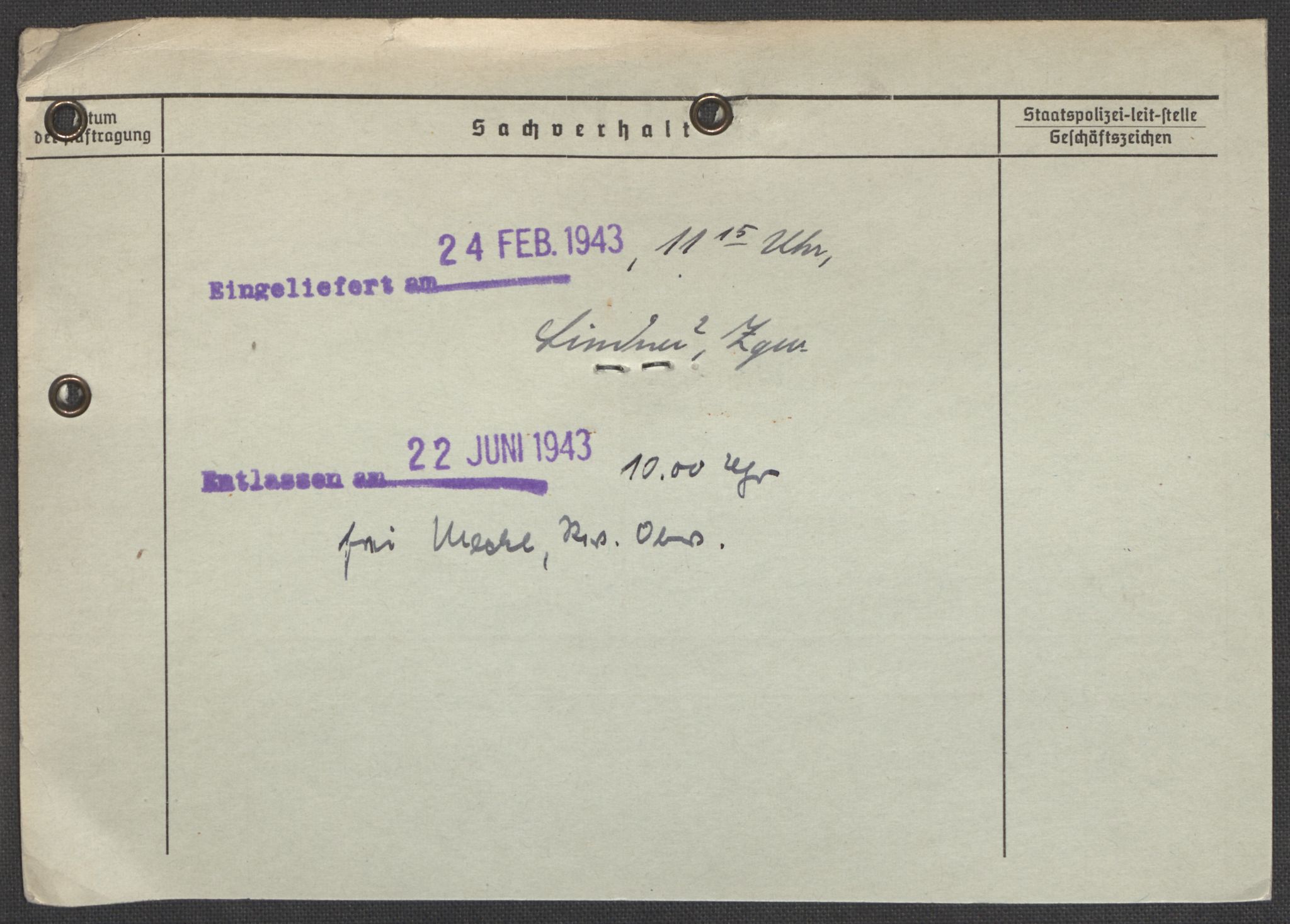 Befehlshaber der Sicherheitspolizei und des SD, AV/RA-RAFA-5969/E/Ea/Eaa/L0009: Register over norske fanger i Møllergata 19: Ru-Sy, 1940-1945, p. 1425