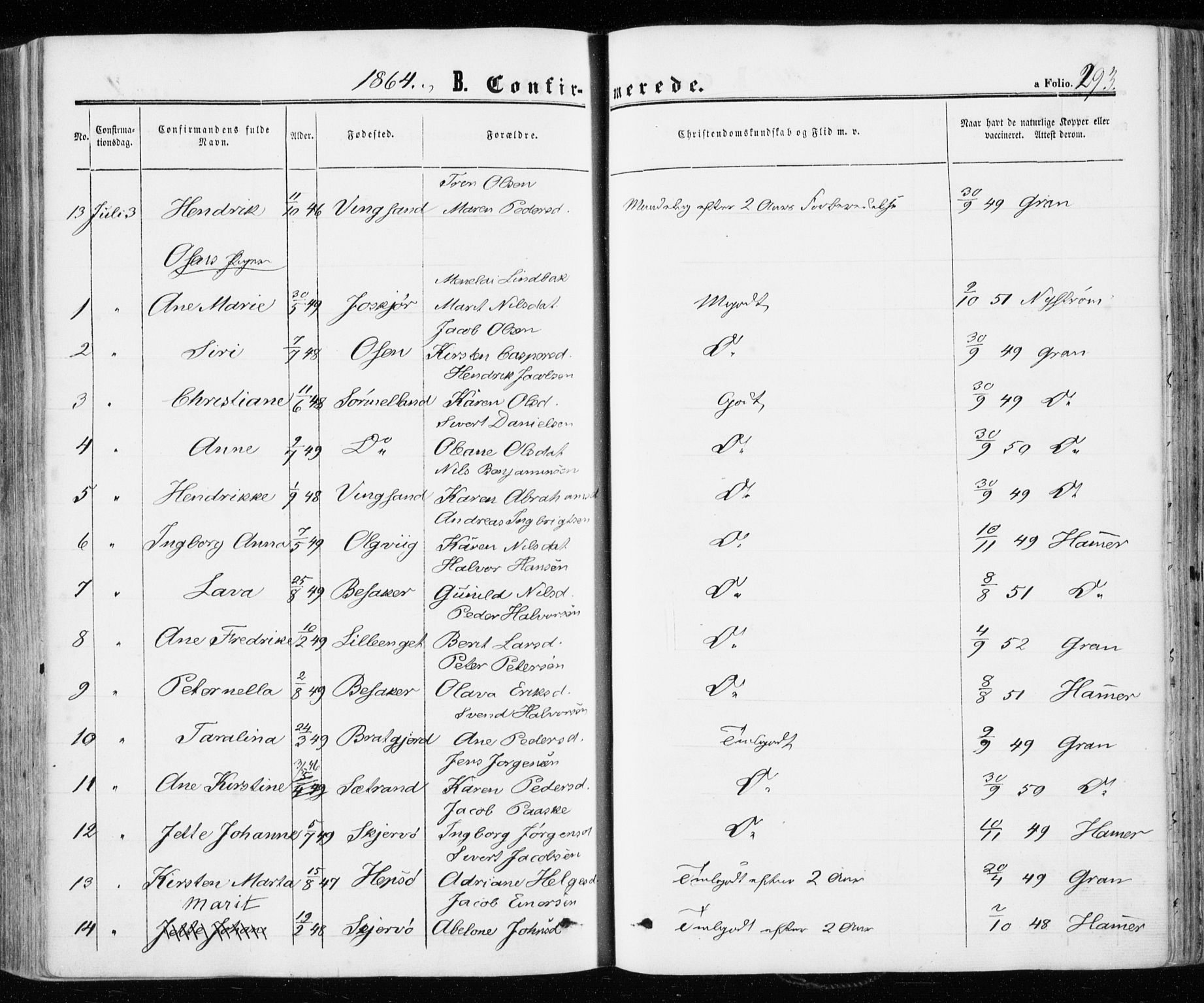 Ministerialprotokoller, klokkerbøker og fødselsregistre - Sør-Trøndelag, SAT/A-1456/657/L0705: Parish register (official) no. 657A06, 1858-1867, p. 293