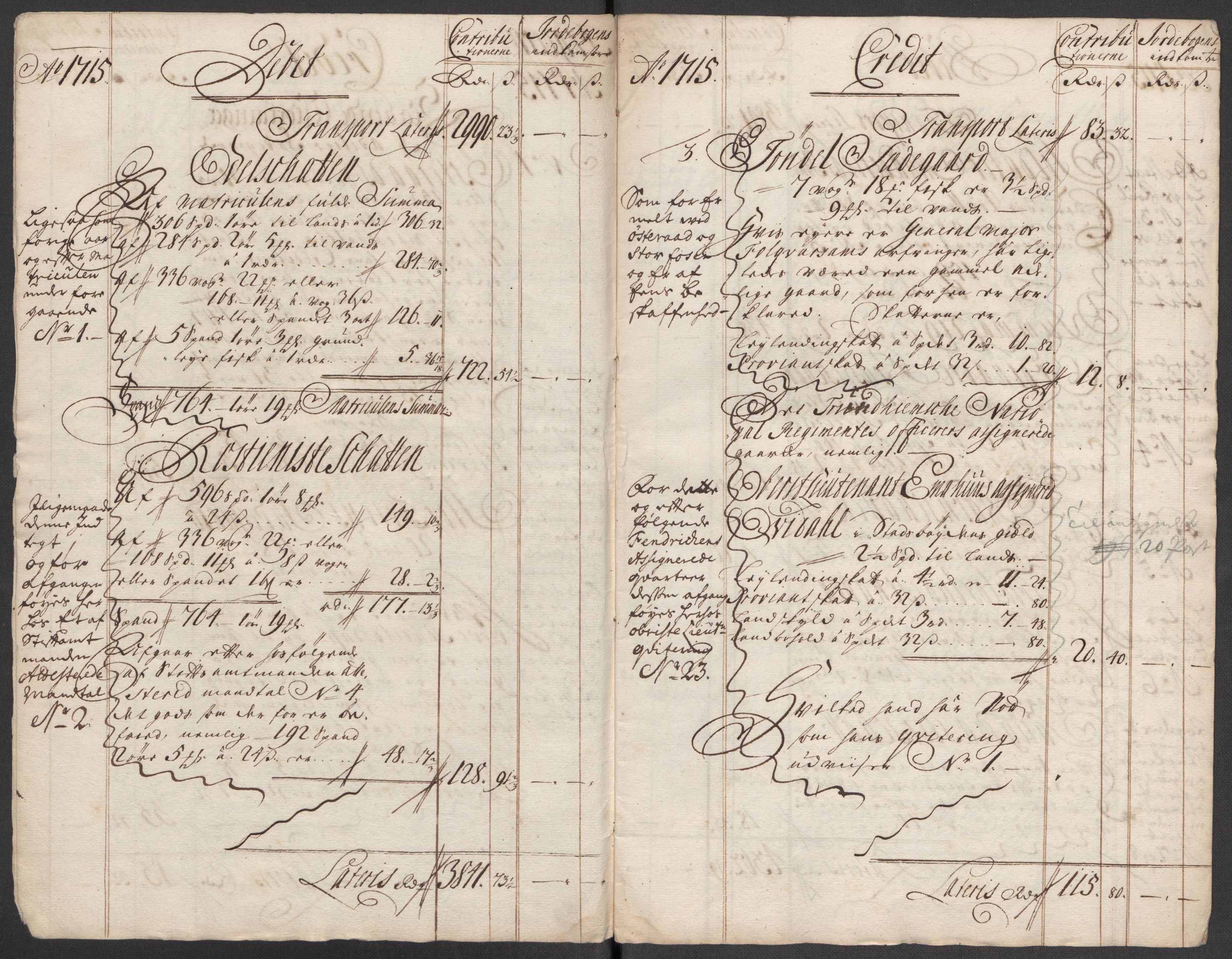 Rentekammeret inntil 1814, Reviderte regnskaper, Fogderegnskap, AV/RA-EA-4092/R57/L3863: Fogderegnskap Fosen, 1715, p. 6