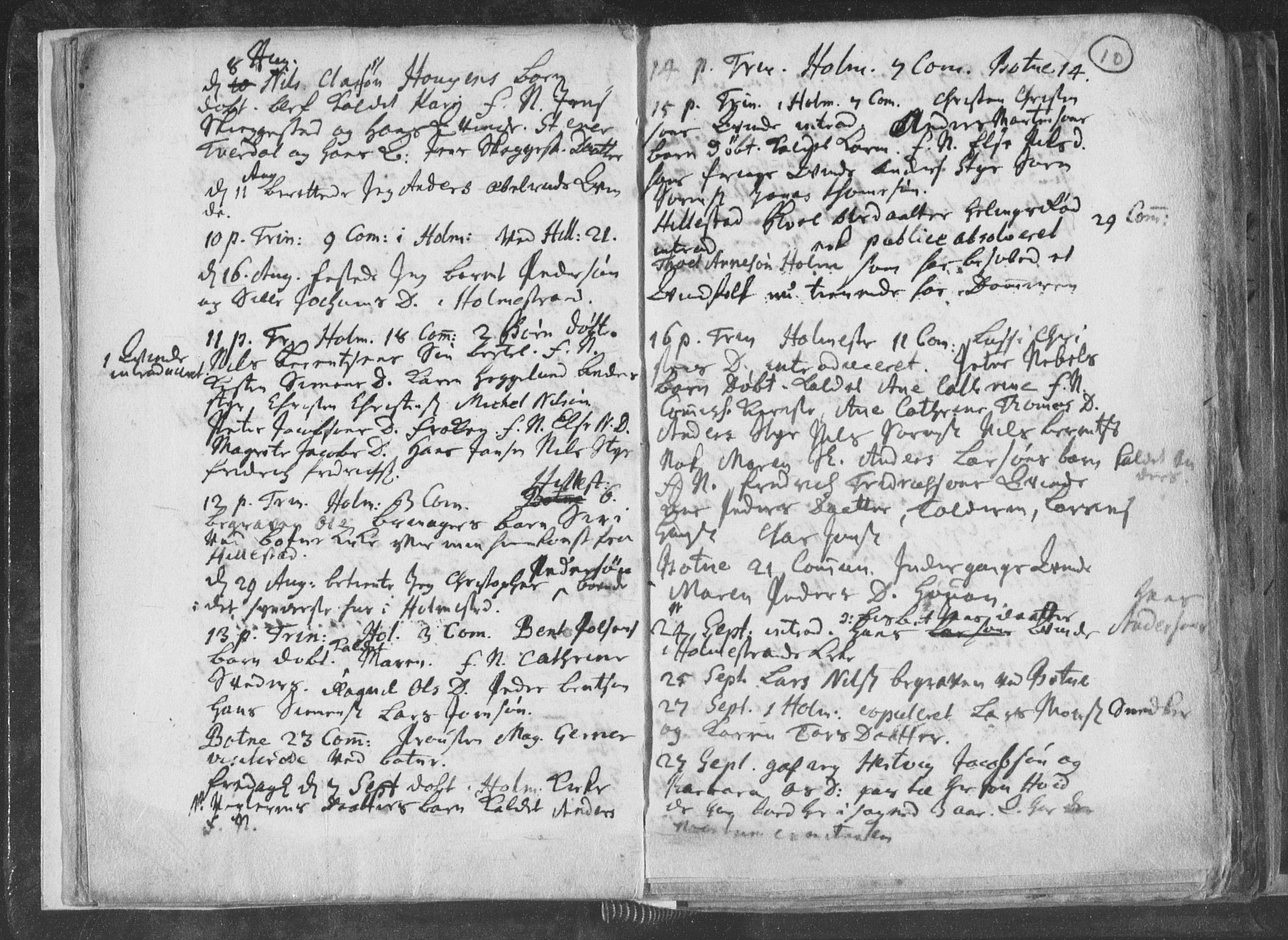 Botne kirkebøker, AV/SAKO-A-340/F/Fa/L0001b: Parish register (official) no. I 1B, 1707-1722, p. 10
