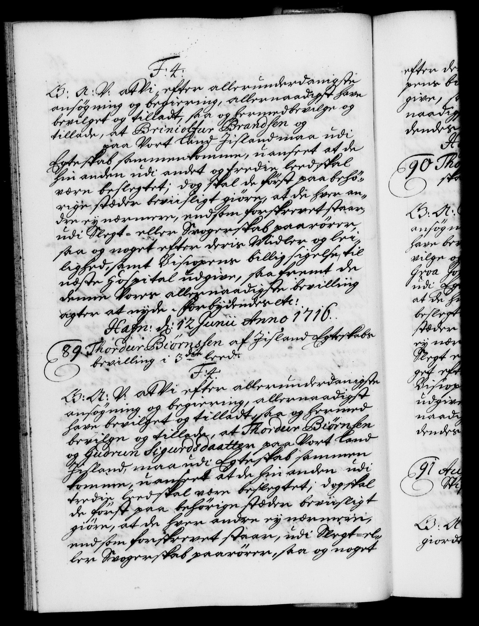 Danske Kanselli 1572-1799, AV/RA-EA-3023/F/Fc/Fca/Fcaa/L0022: Norske registre, 1716-1719, p. 46b