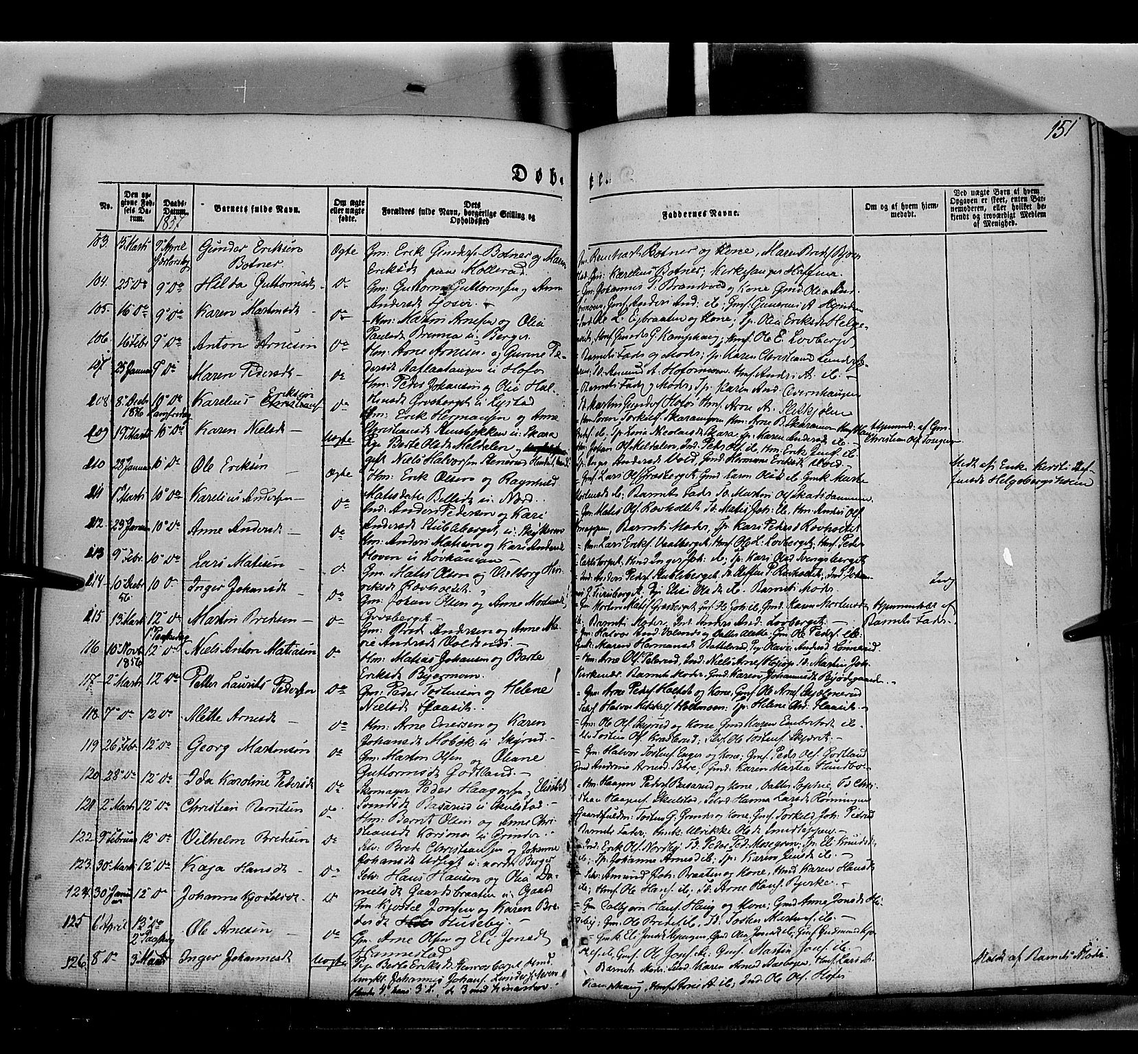 Grue prestekontor, AV/SAH-PREST-036/H/Ha/Haa/L0008: Parish register (official) no. 8, 1847-1858, p. 151