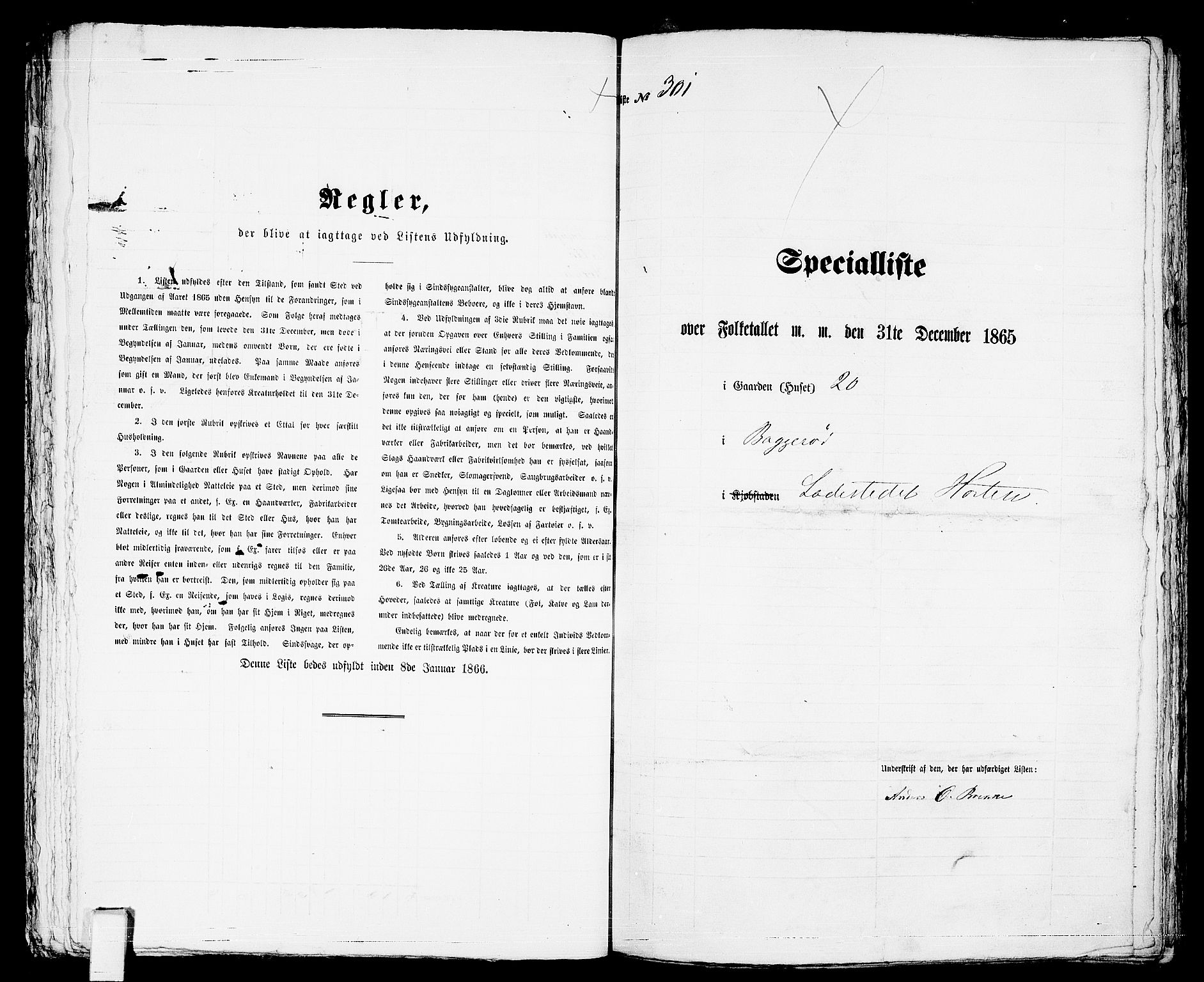 RA, 1865 census for Horten, 1865, p. 638