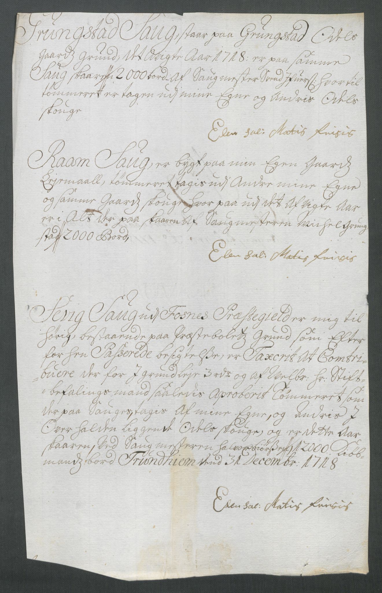 Rentekammeret inntil 1814, Reviderte regnskaper, Fogderegnskap, AV/RA-EA-4092/R64/L4439: Fogderegnskap Namdal, 1718, p. 121