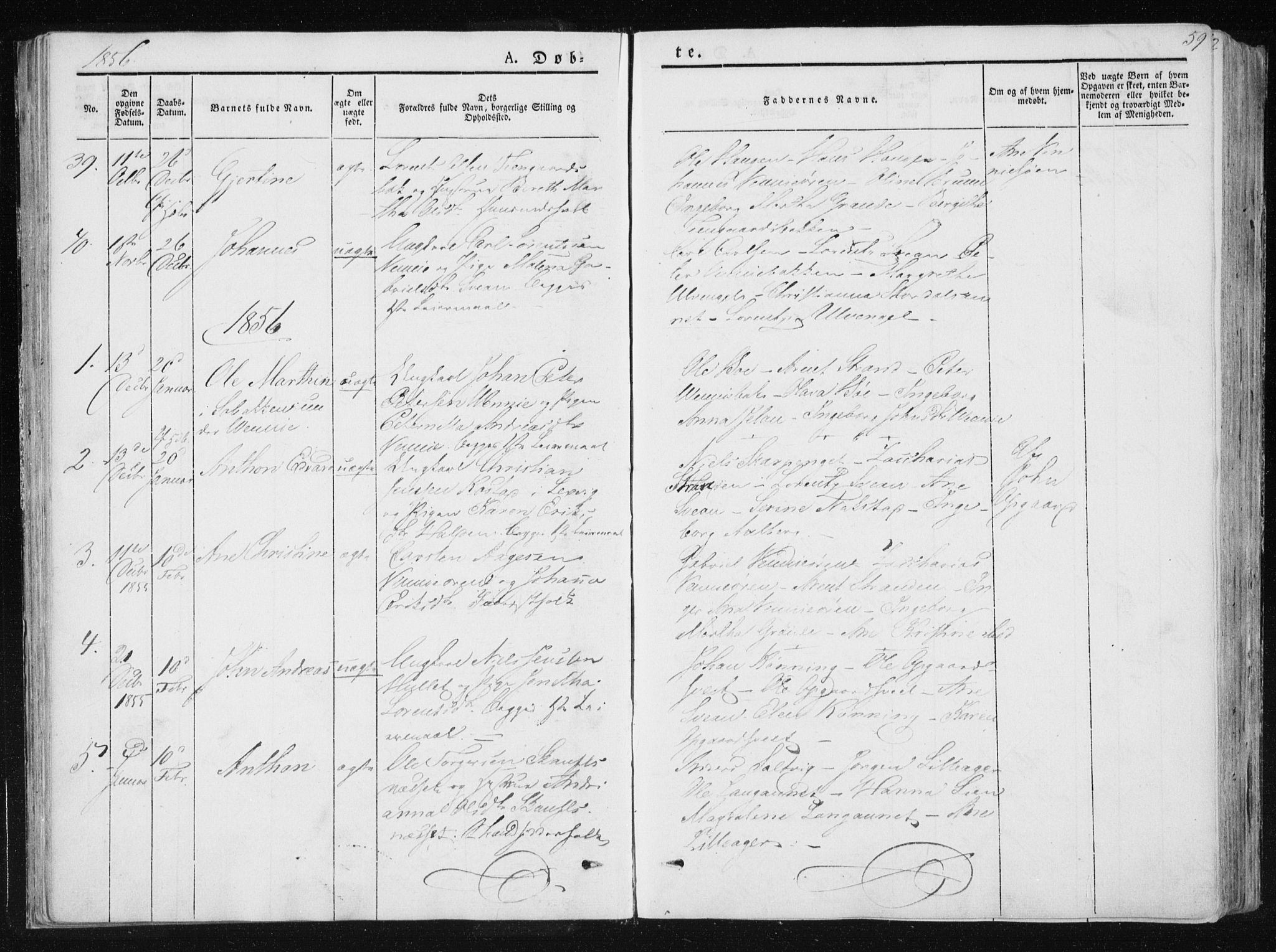 Ministerialprotokoller, klokkerbøker og fødselsregistre - Nord-Trøndelag, SAT/A-1458/733/L0323: Parish register (official) no. 733A02, 1843-1870, p. 59