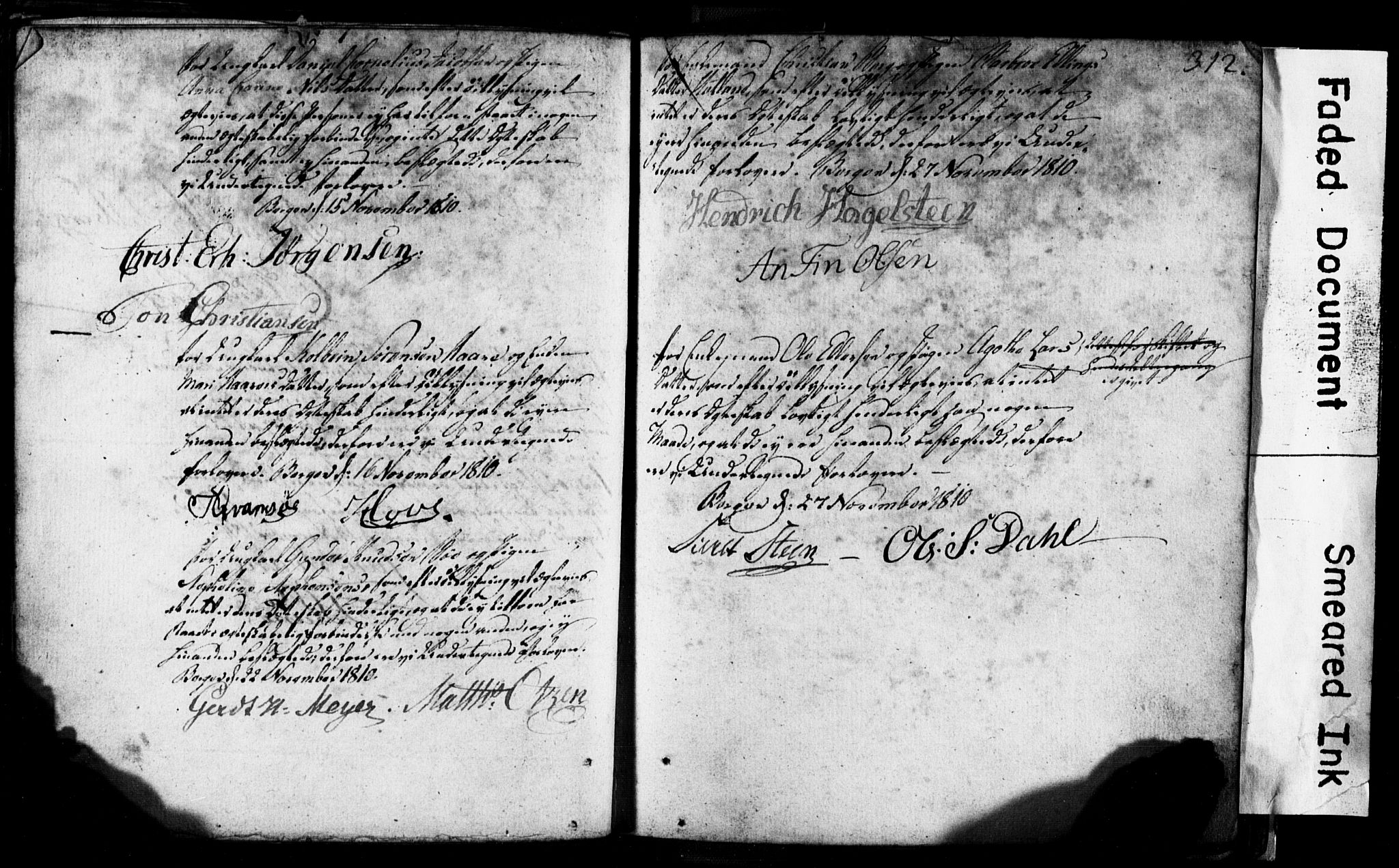 Korskirken sokneprestembete, AV/SAB-A-76101: Best man's statements no. II.5.1, 1776-1816, p. 312