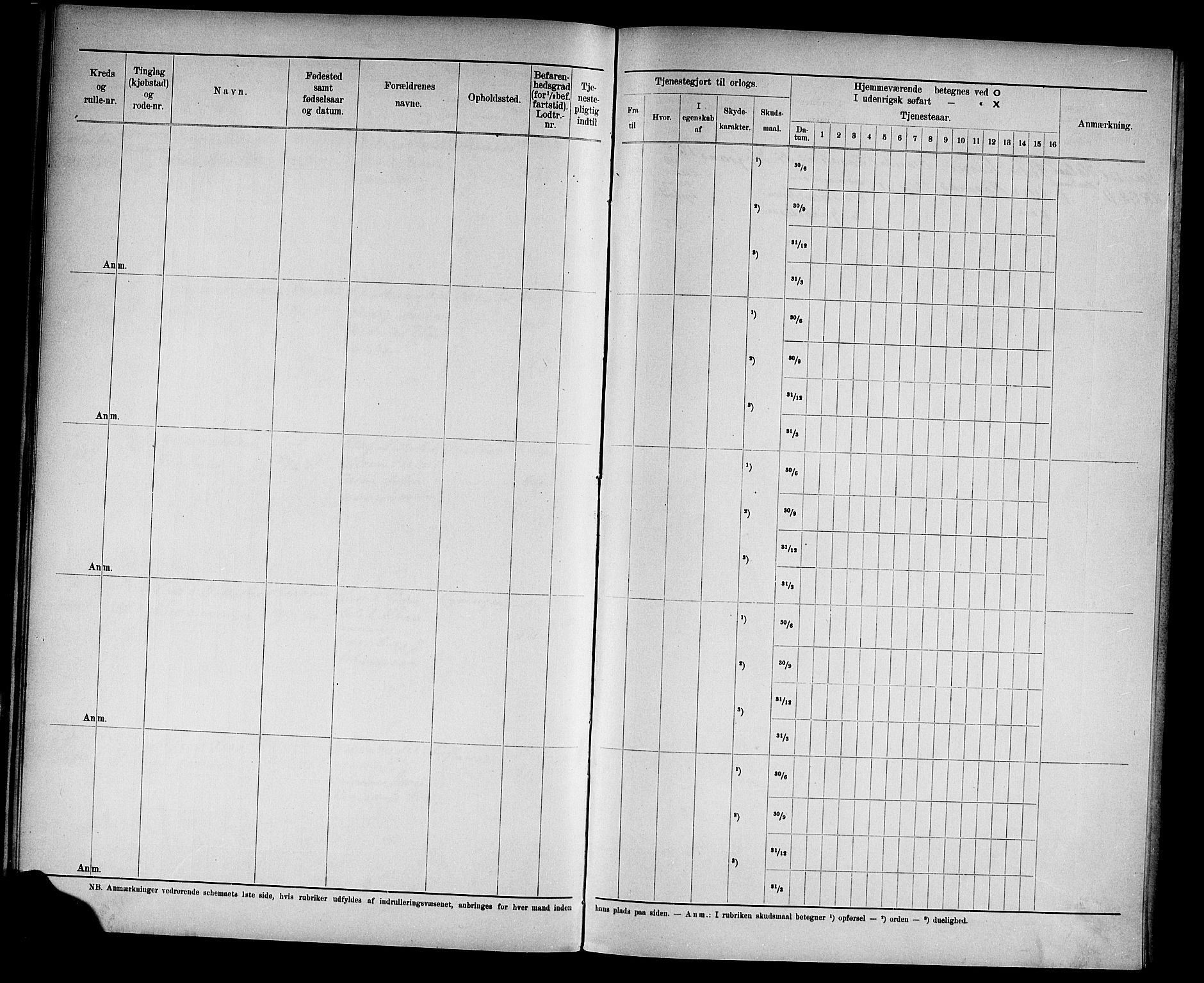 Kristiansand mønstringskrets, SAK/2031-0015/F/Fd/L0005: Rulle sjøvernepliktige, C-5, 1903, p. 55