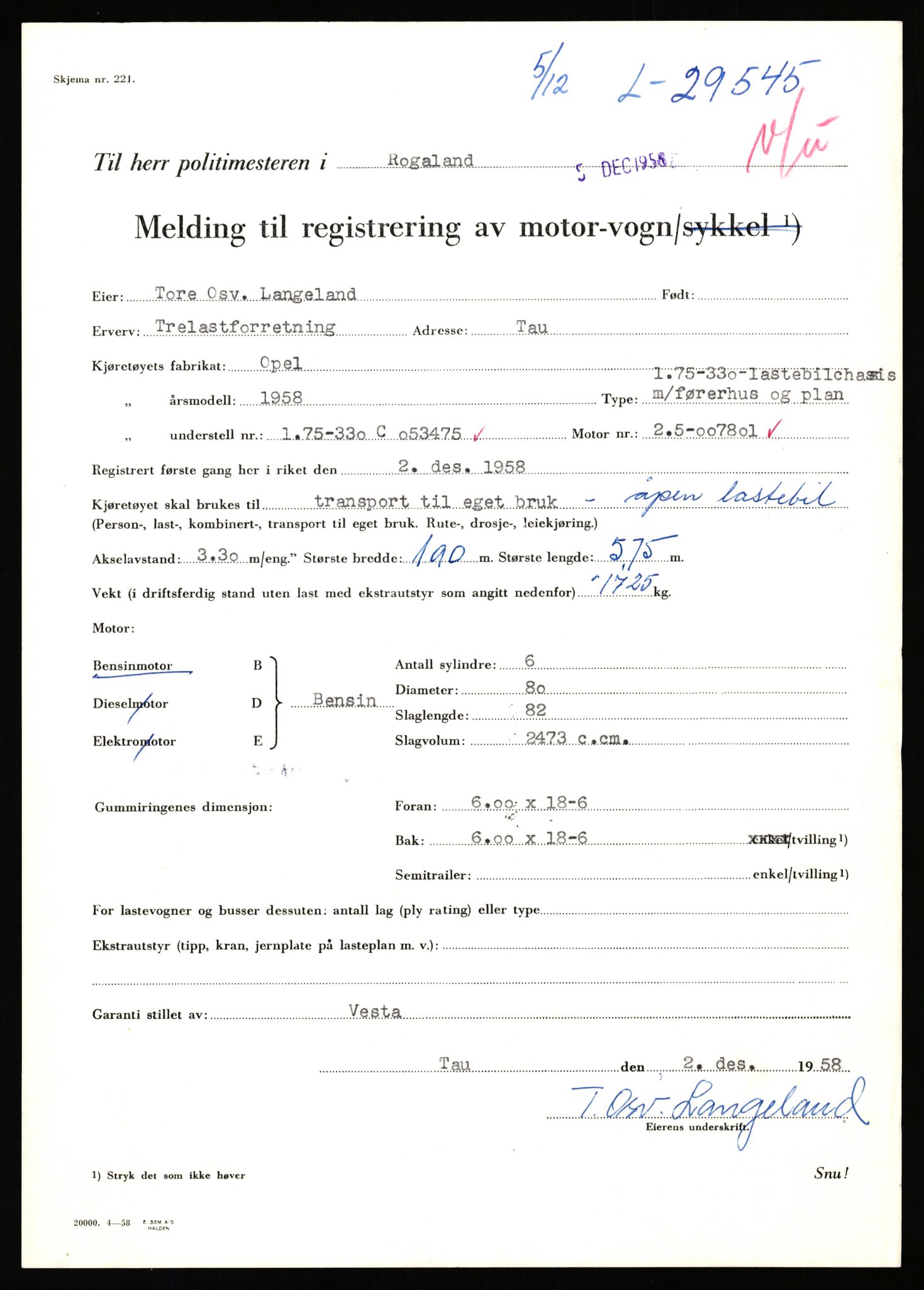 Stavanger trafikkstasjon, AV/SAST-A-101942/0/F/L0048: L-29100 - L-29899, 1930-1971, p. 1229