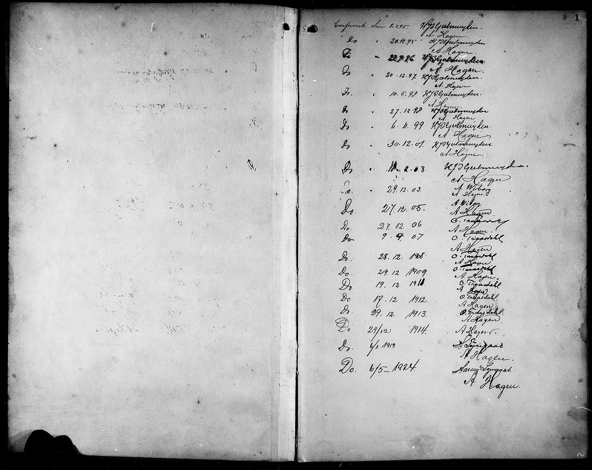Alversund Sokneprestembete, SAB/A-73901/H/Ha/Hab: Parish register (copy) no. C 4, 1894-1924, p. 1