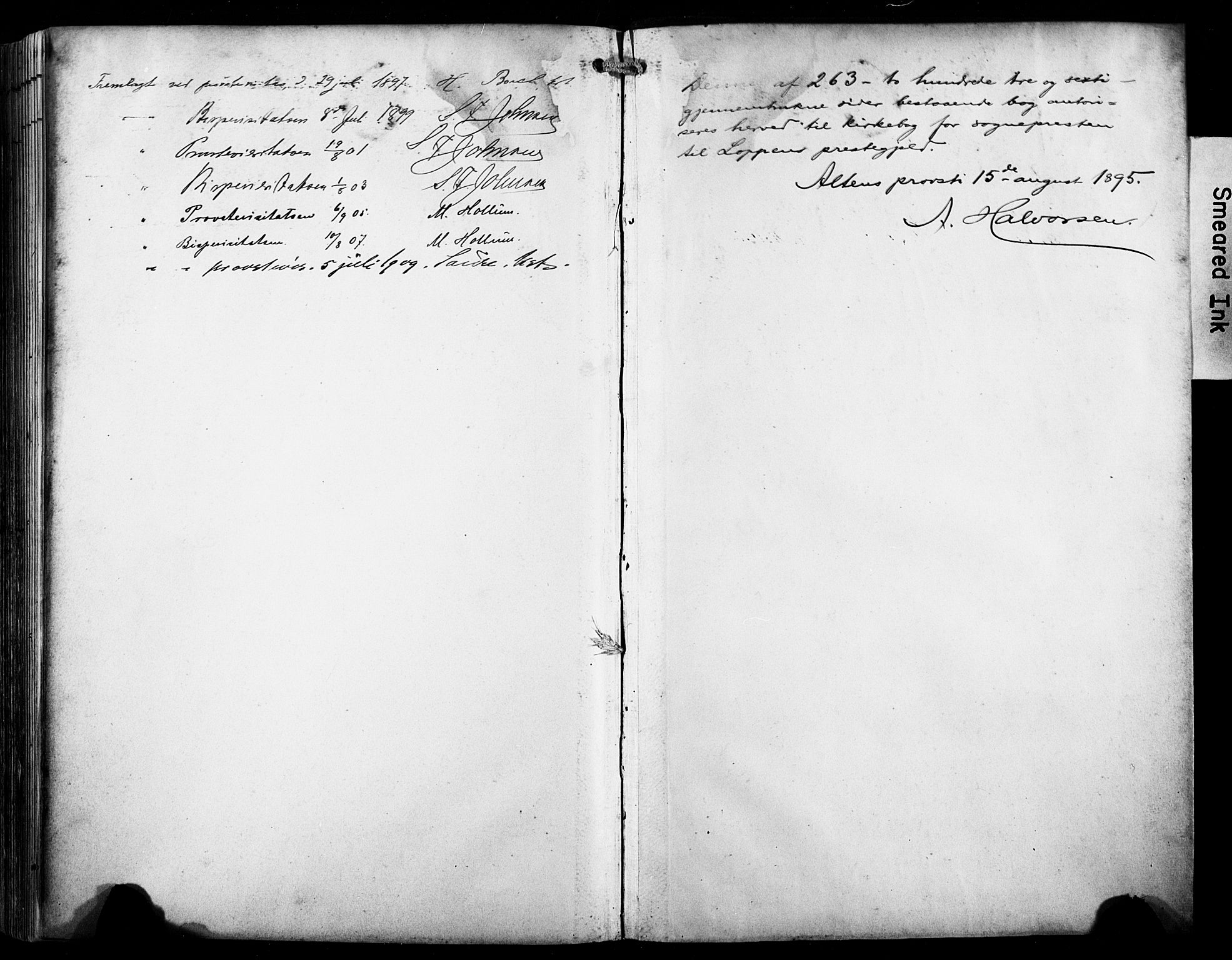 Loppa sokneprestkontor, SATØ/S-1339/H/Ha/L0009kirke: Parish register (official) no. 9, 1895-1909