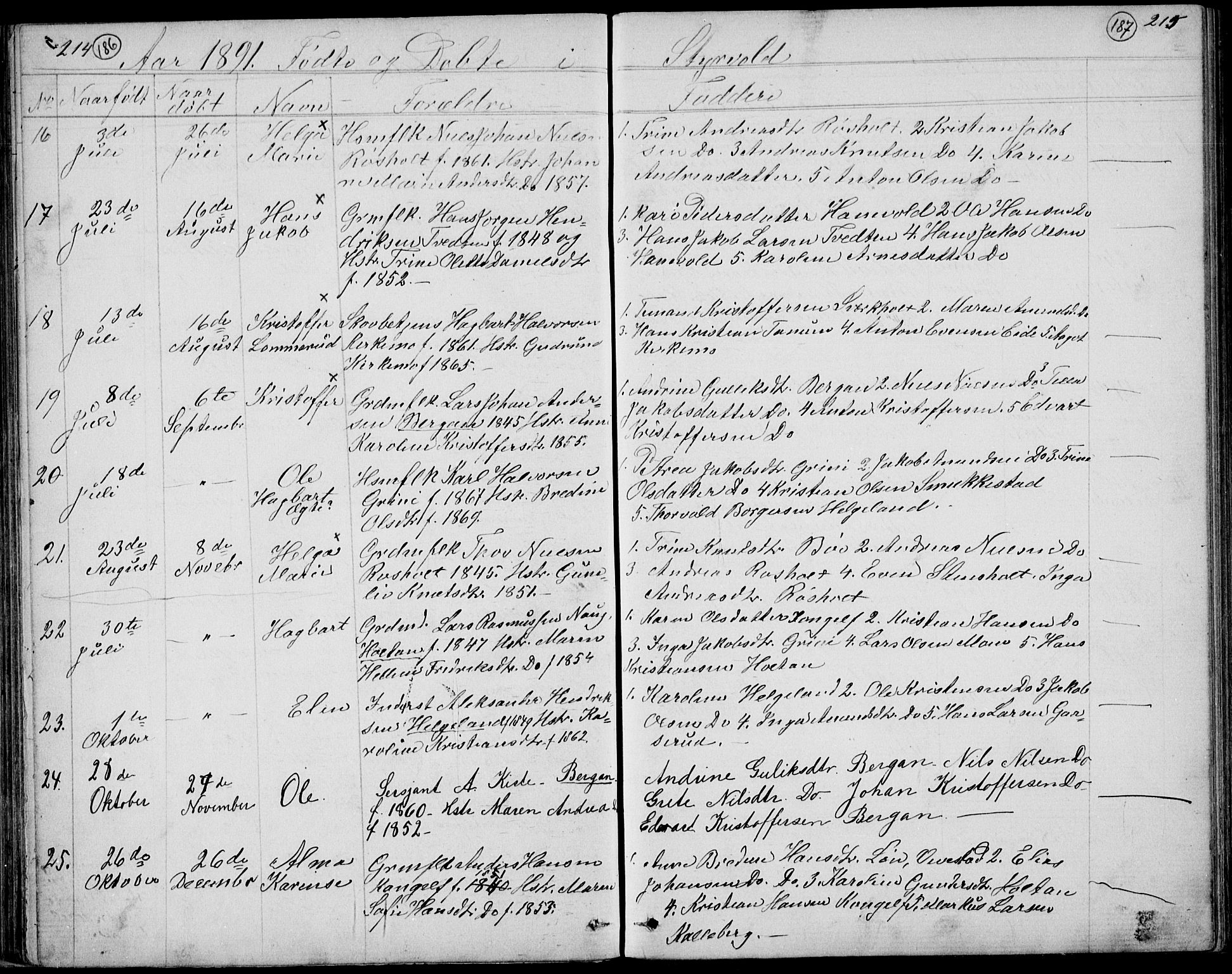 Lardal kirkebøker, AV/SAKO-A-350/G/Gc/L0001: Parish register (copy) no. III 1, 1859-1893, p. 214-215