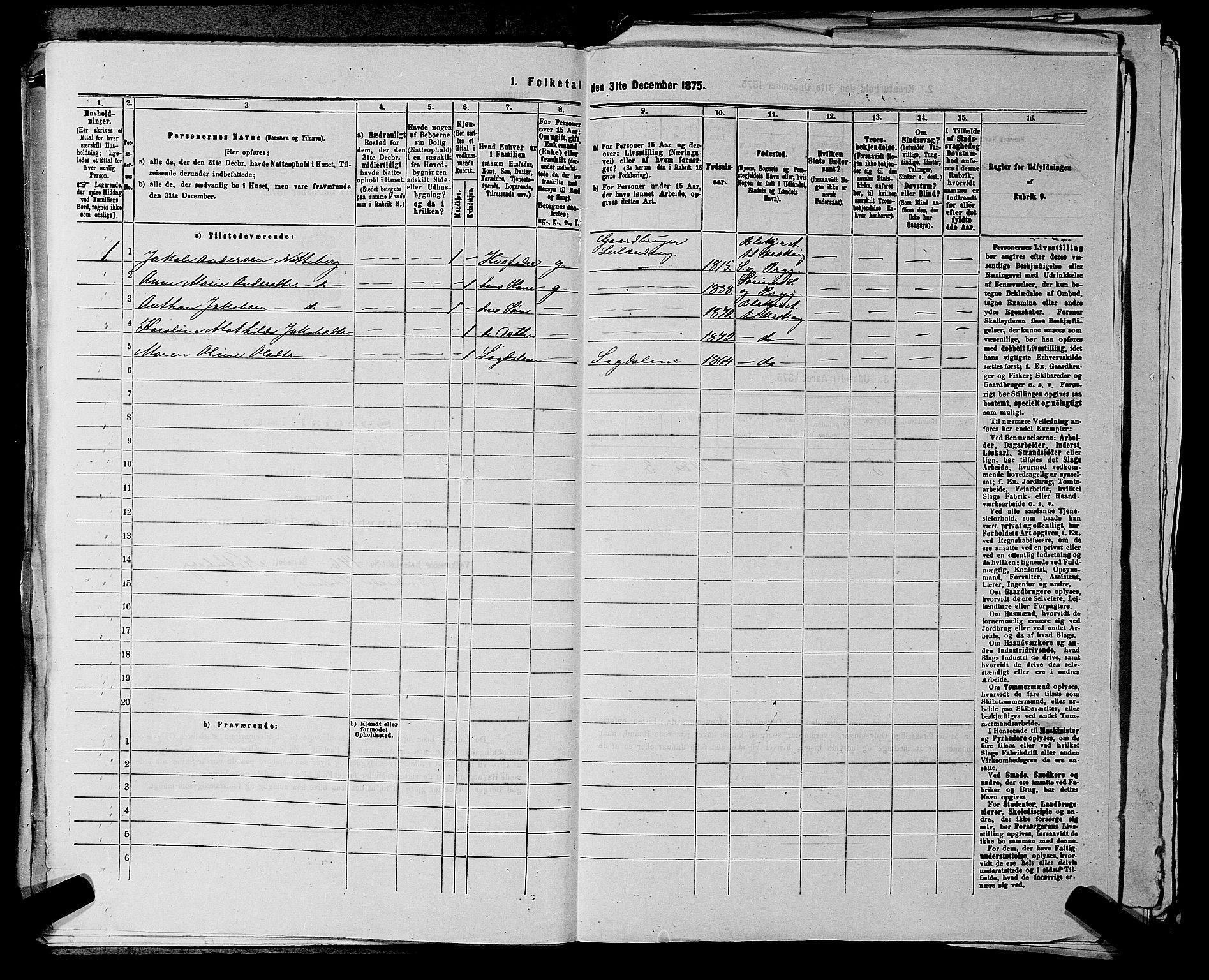 RA, 1875 census for 0224P Aurskog, 1875, p. 1352