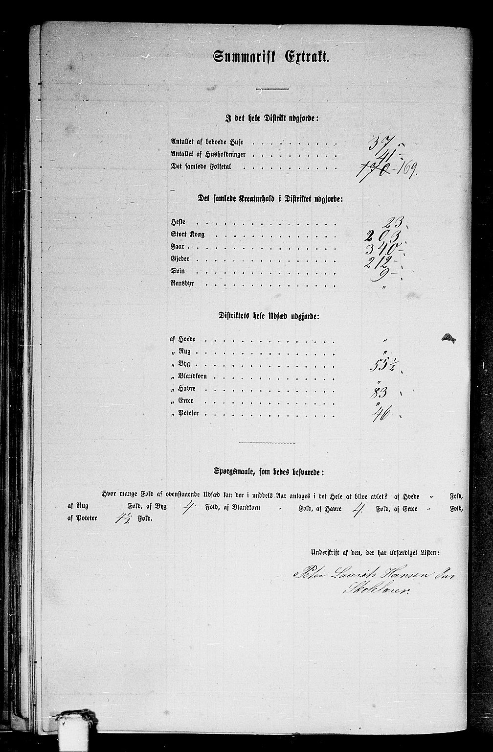 RA, 1865 census for Stranda, 1865, p. 37