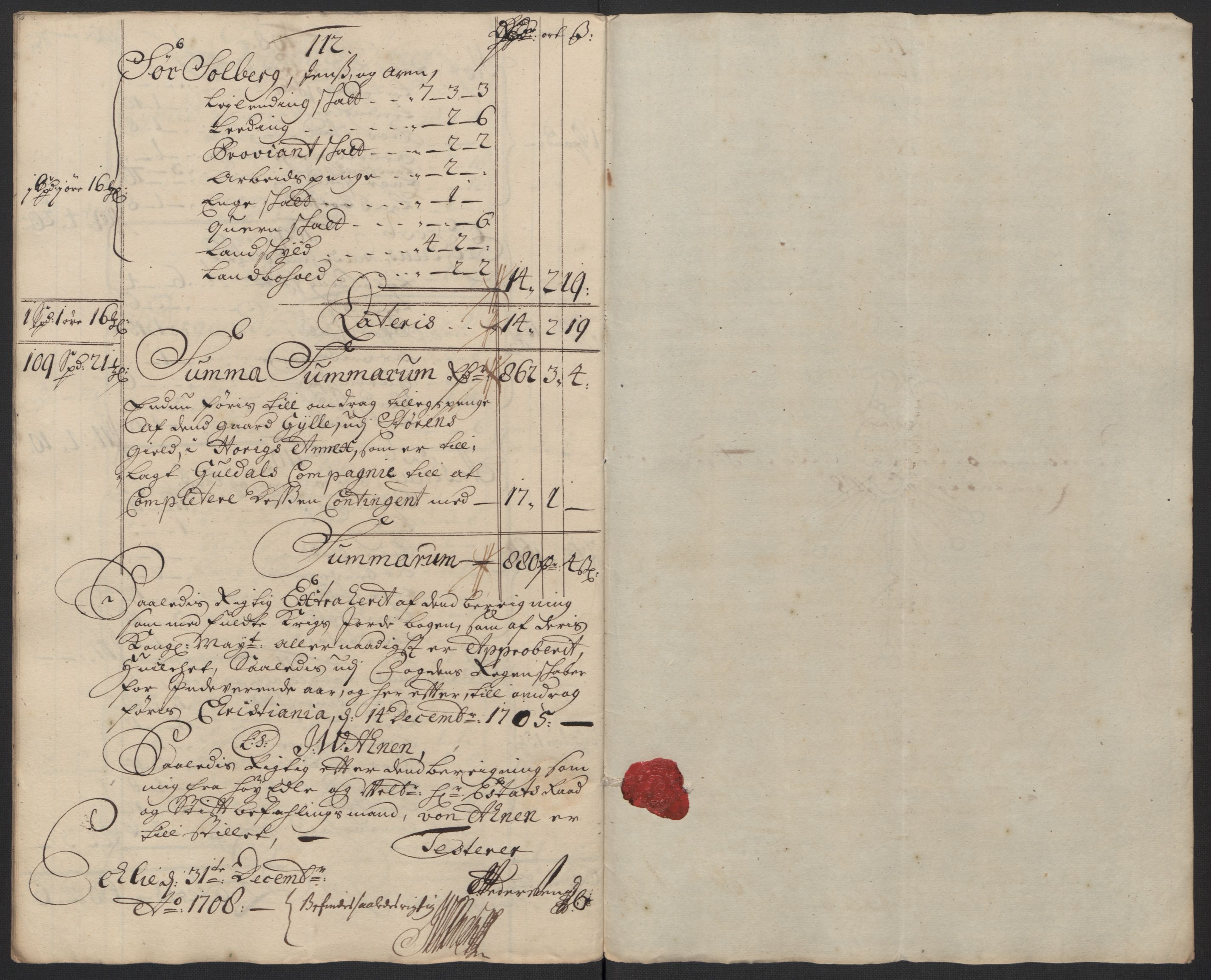 Rentekammeret inntil 1814, Reviderte regnskaper, Fogderegnskap, AV/RA-EA-4092/R60/L3958: Fogderegnskap Orkdal og Gauldal, 1708, p. 354