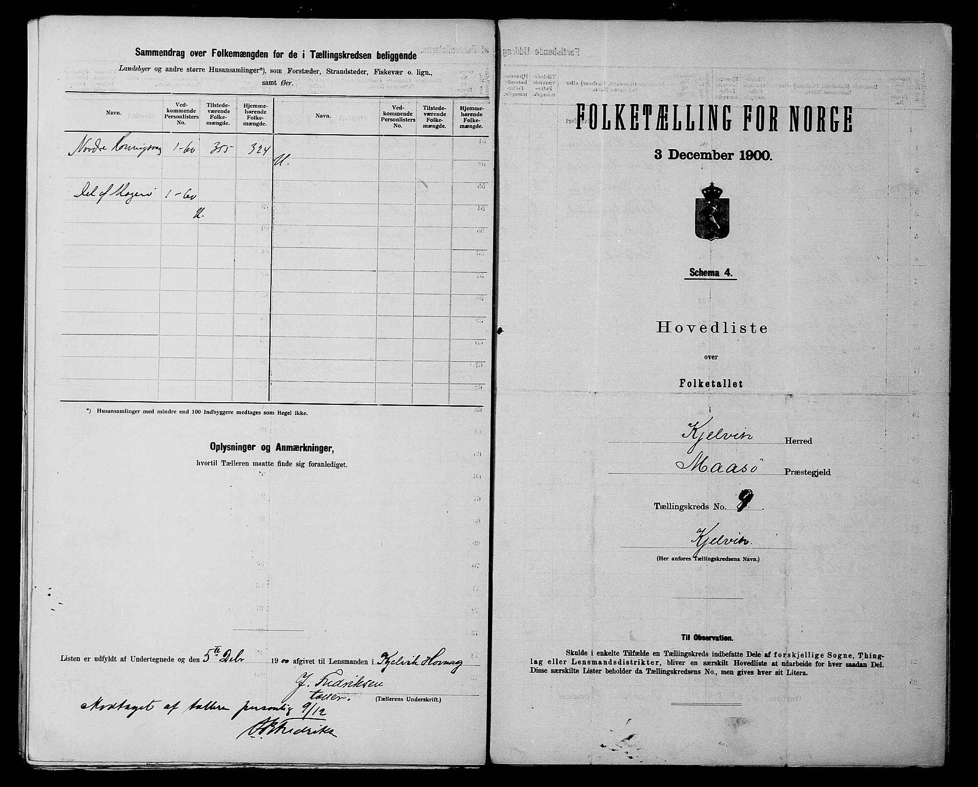 SATØ, 1900 census for Kjelvik, 1900, p. 20