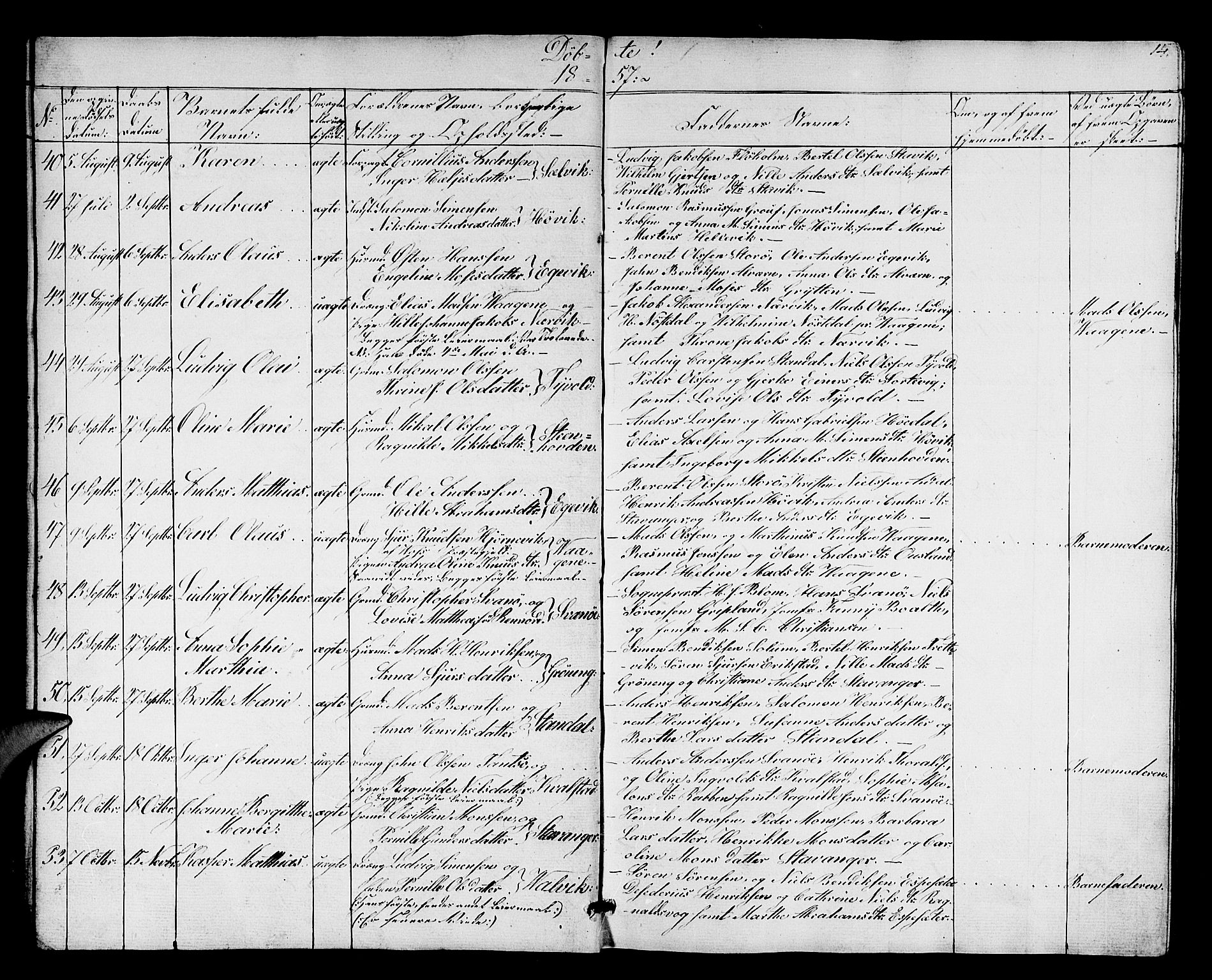 Kinn sokneprestembete, SAB/A-80801/H/Hab/Habc/L0001: Parish register (copy) no. C 1, 1854-1868, p. 14