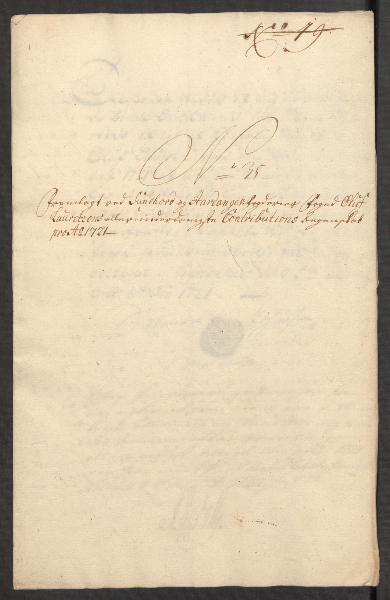 Rentekammeret inntil 1814, Reviderte regnskaper, Fogderegnskap, AV/RA-EA-4092/R48/L3000: Fogderegnskap Sunnhordland og Hardanger, 1721, p. 210