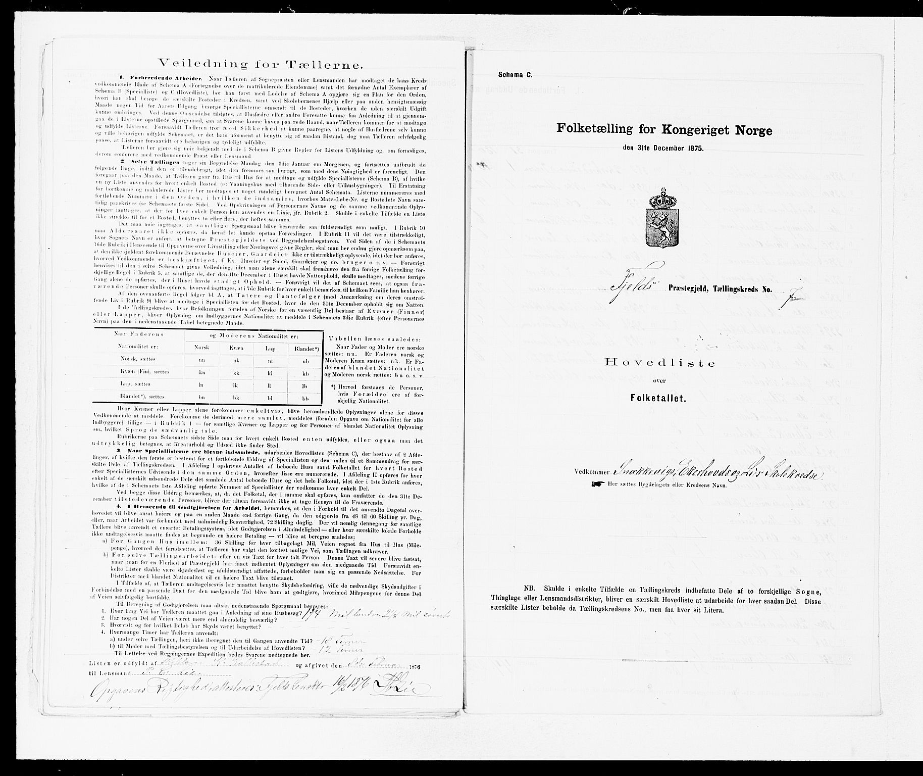 SAB, 1875 census for 1246P Fjell, 1875, p. 16