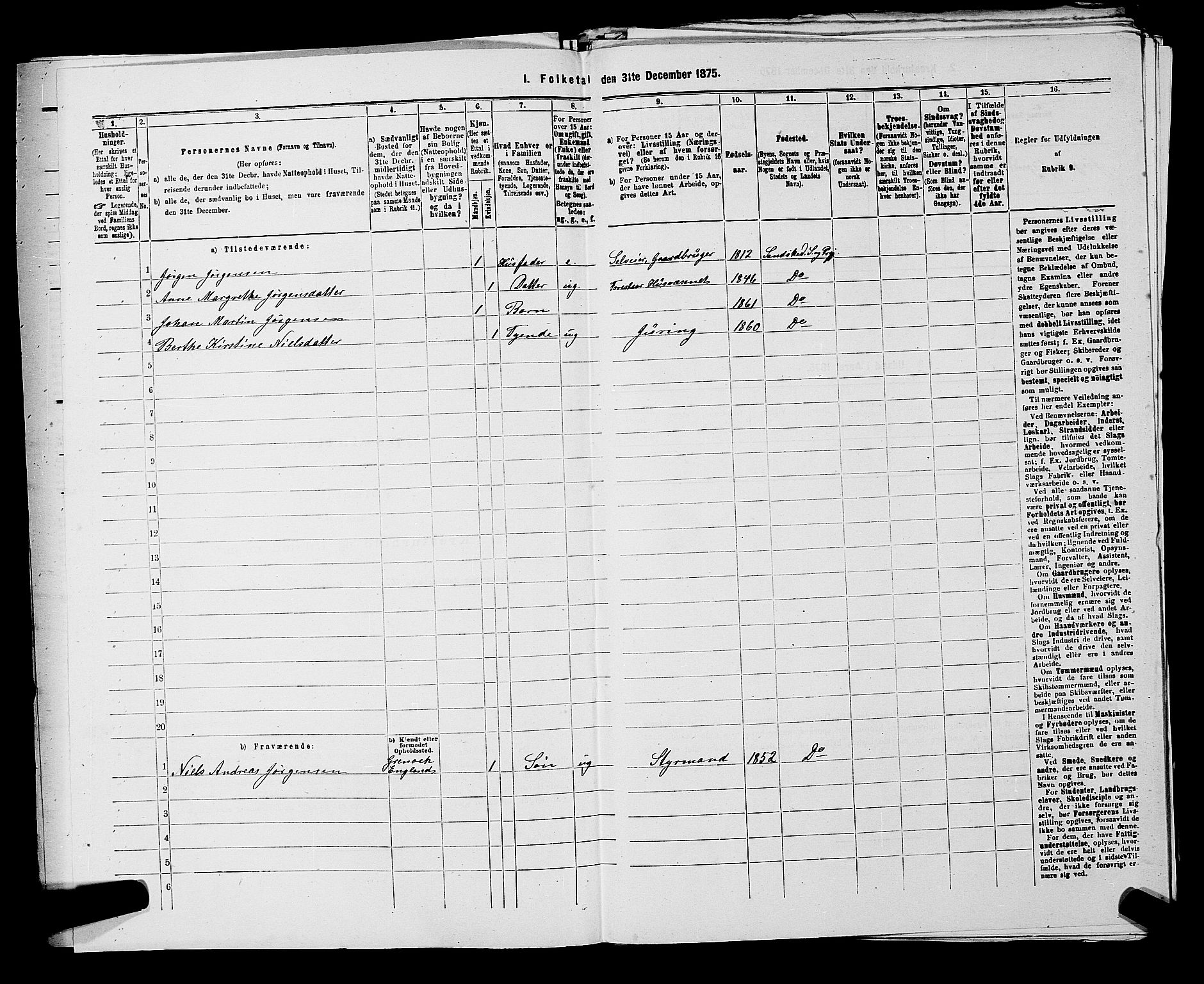 SAKO, 1875 census for 0816P Sannidal, 1875, p. 552