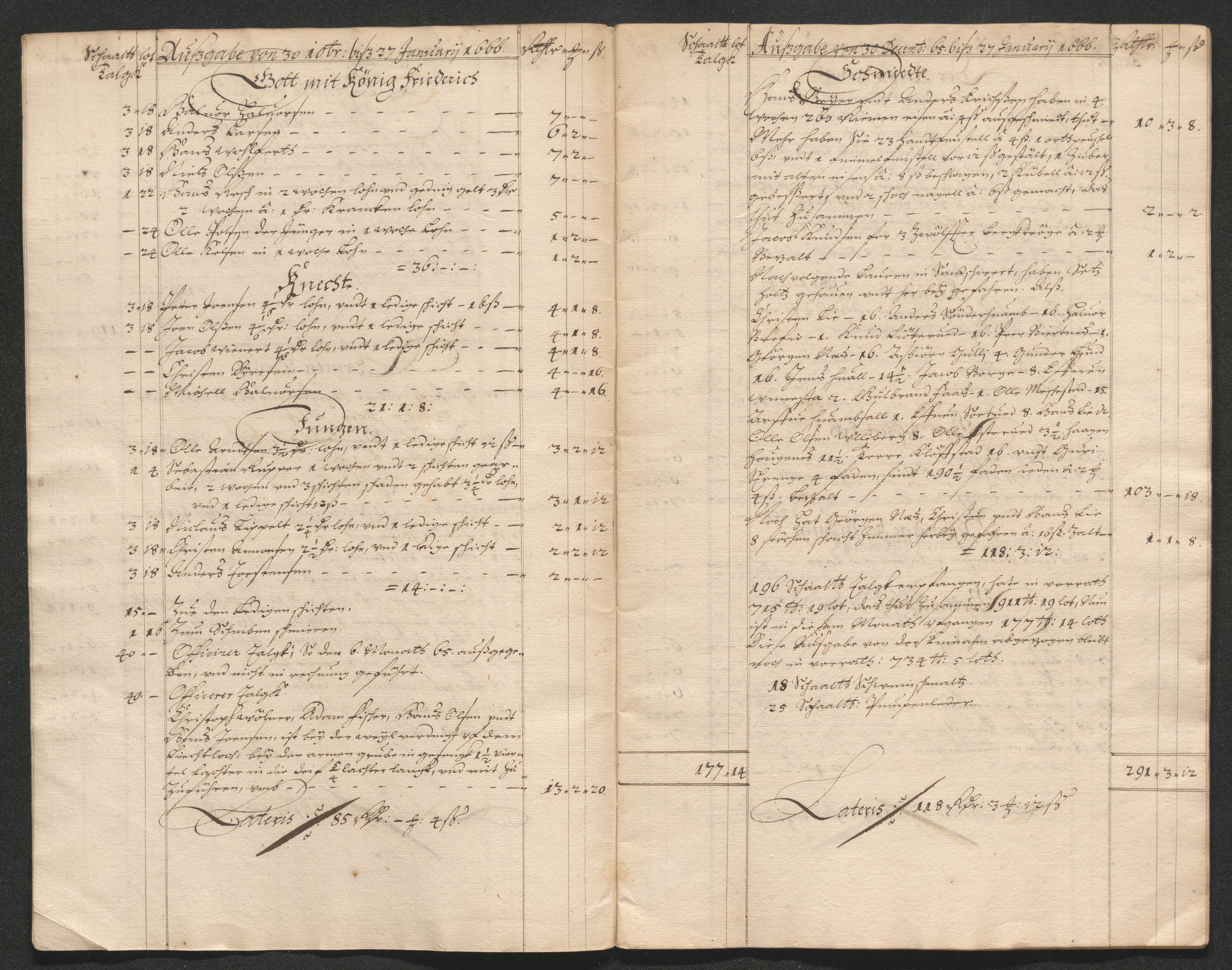 Kongsberg Sølvverk 1623-1816, AV/SAKO-EA-3135/001/D/Dc/Dcd/L0039: Utgiftsregnskap for gruver m.m., 1666, p. 266